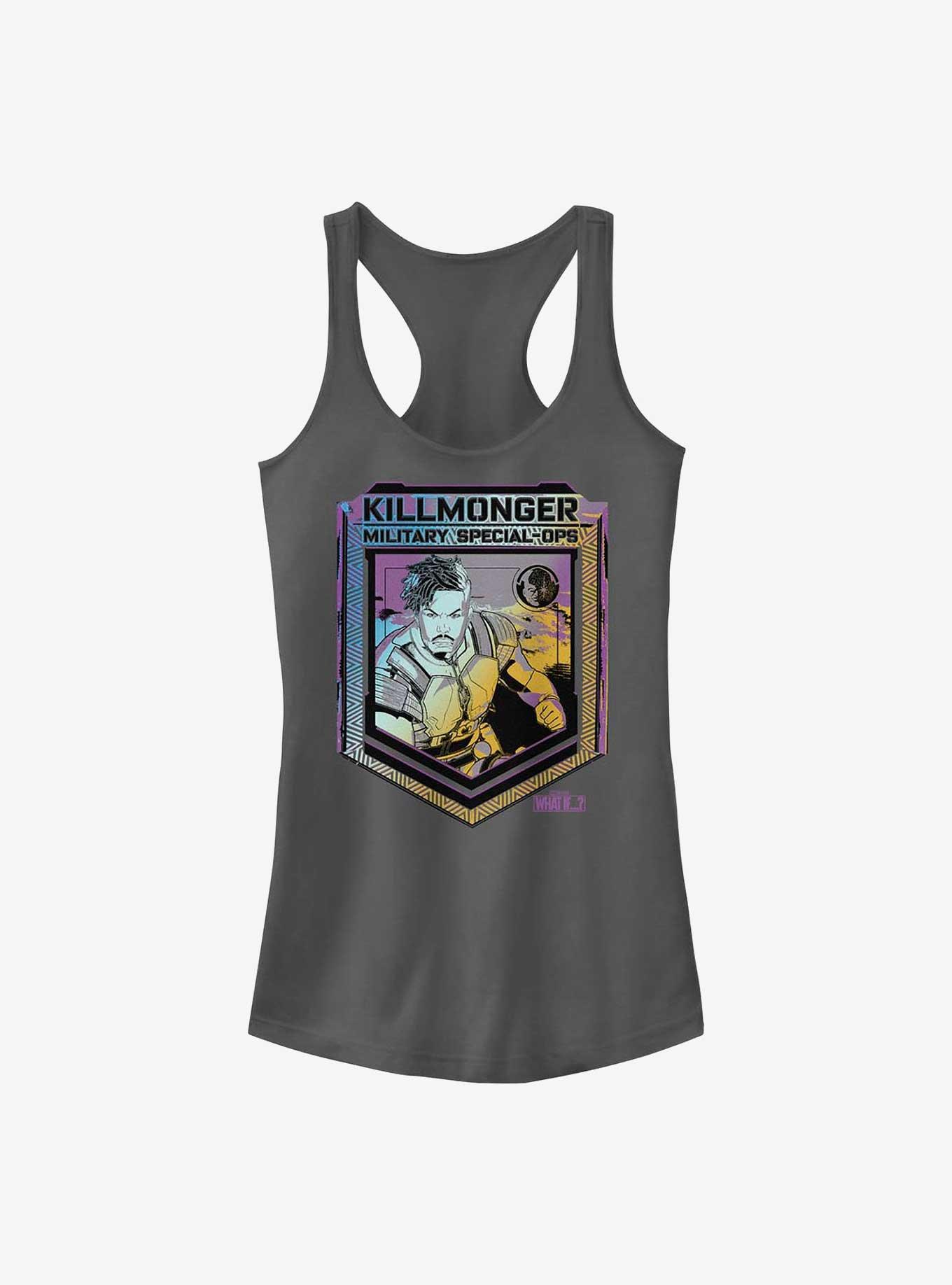 What If?? Erik Killmonger Military Special-Ops Girls Tank, CHARCOAL, hi-res