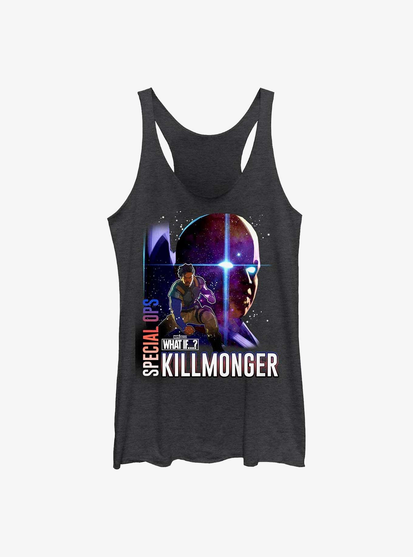 What If?? Erik Killmonger Special-Ops & The Watcher Girls Tank, BLK HTR, hi-res