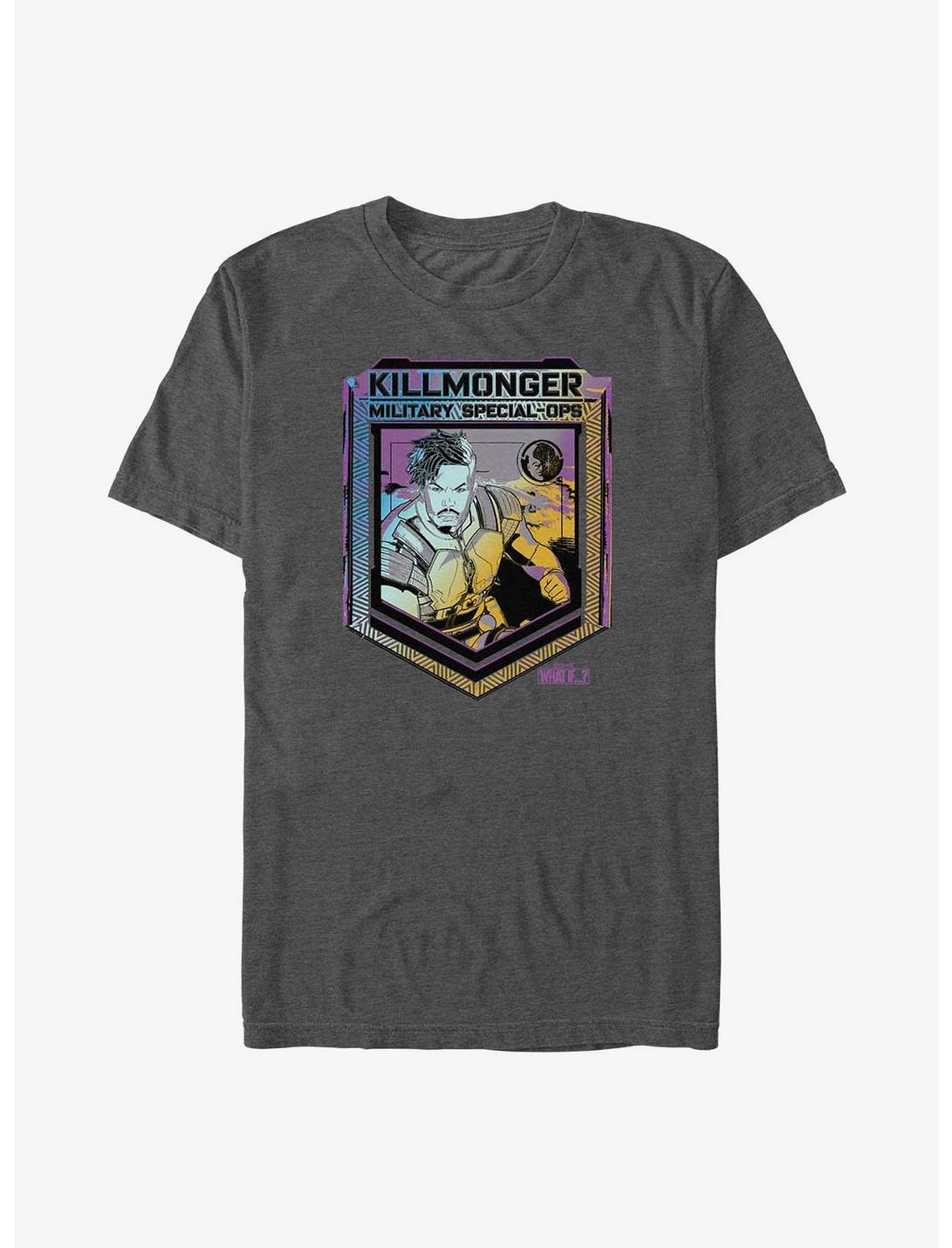 What If?? Erik Killmonger Military Special-Ops T-Shirt, CHAR HTR, hi-res