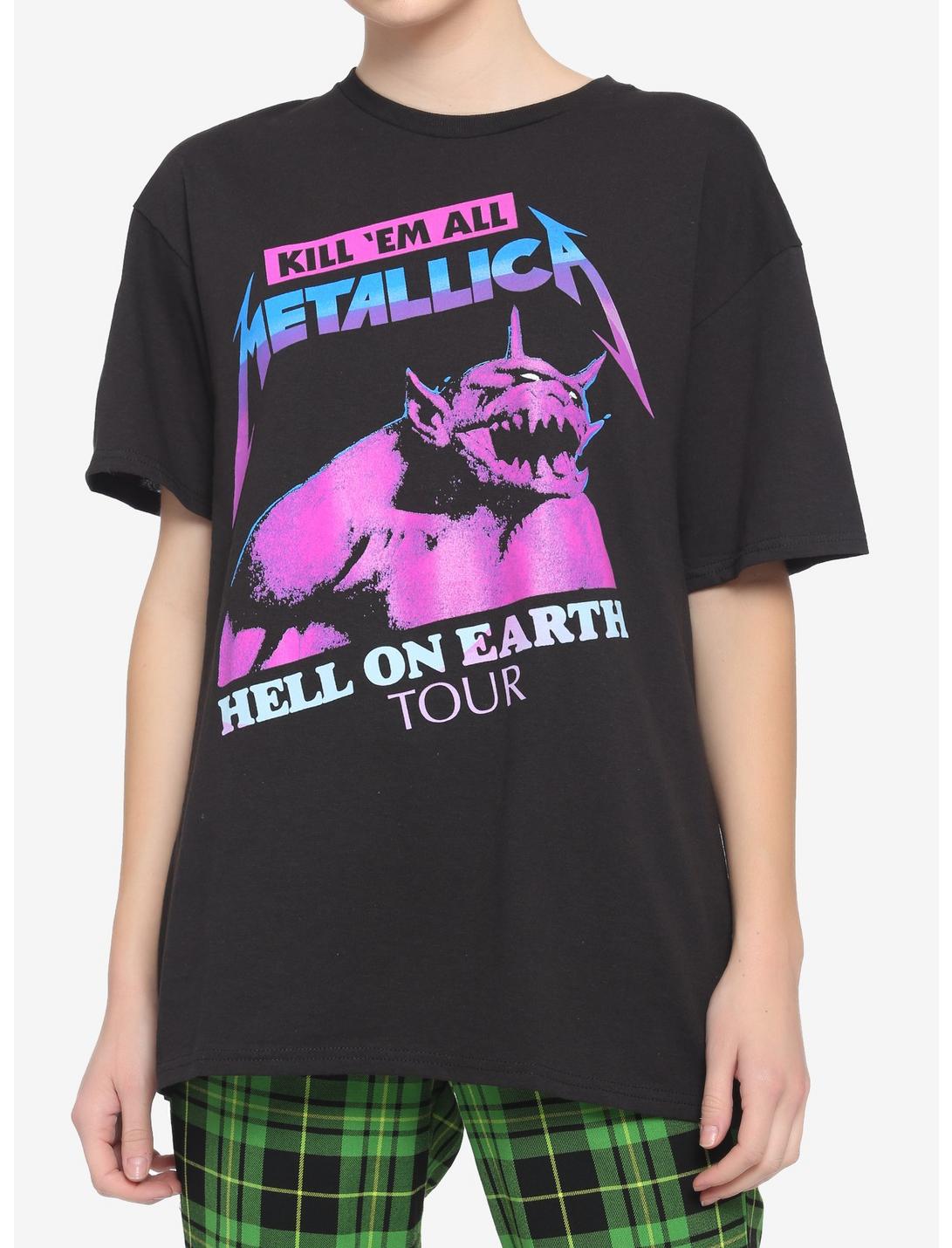Metallica Kill 'Em All Hell On Earth Tour Girls T-Shirt, BLACK, hi-res