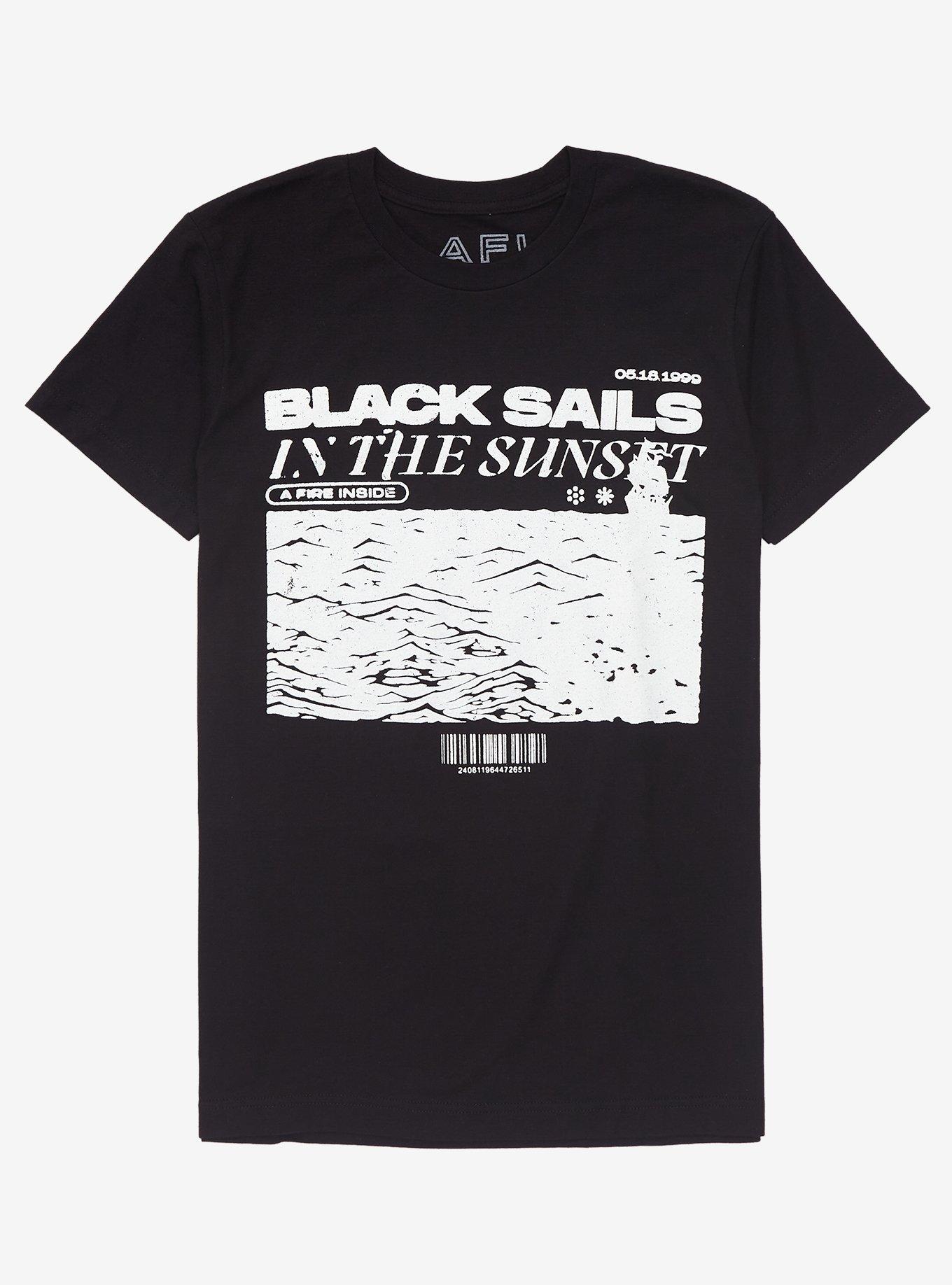 AFI Black Sails In The Sunset Album Art Girls T-Shirt, GREY, hi-res