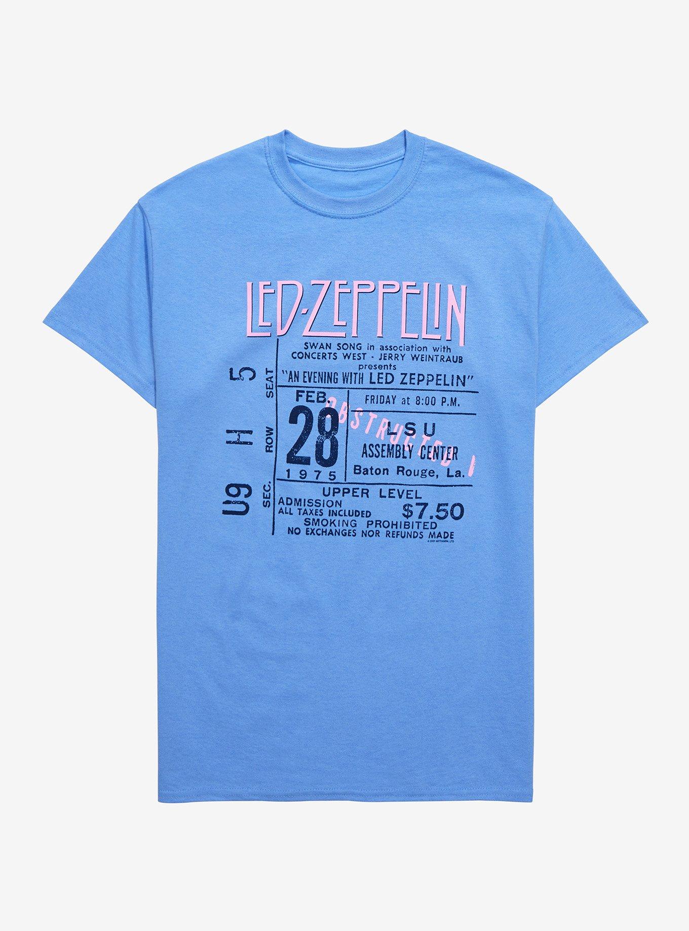 Led Zeppelin Concert Ticket Girls T-Shirt, BLACK, hi-res