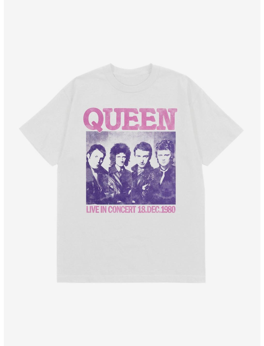 Queen Live In Concert 1980 Girls T-Shirt, BRIGHT WHITE, hi-res