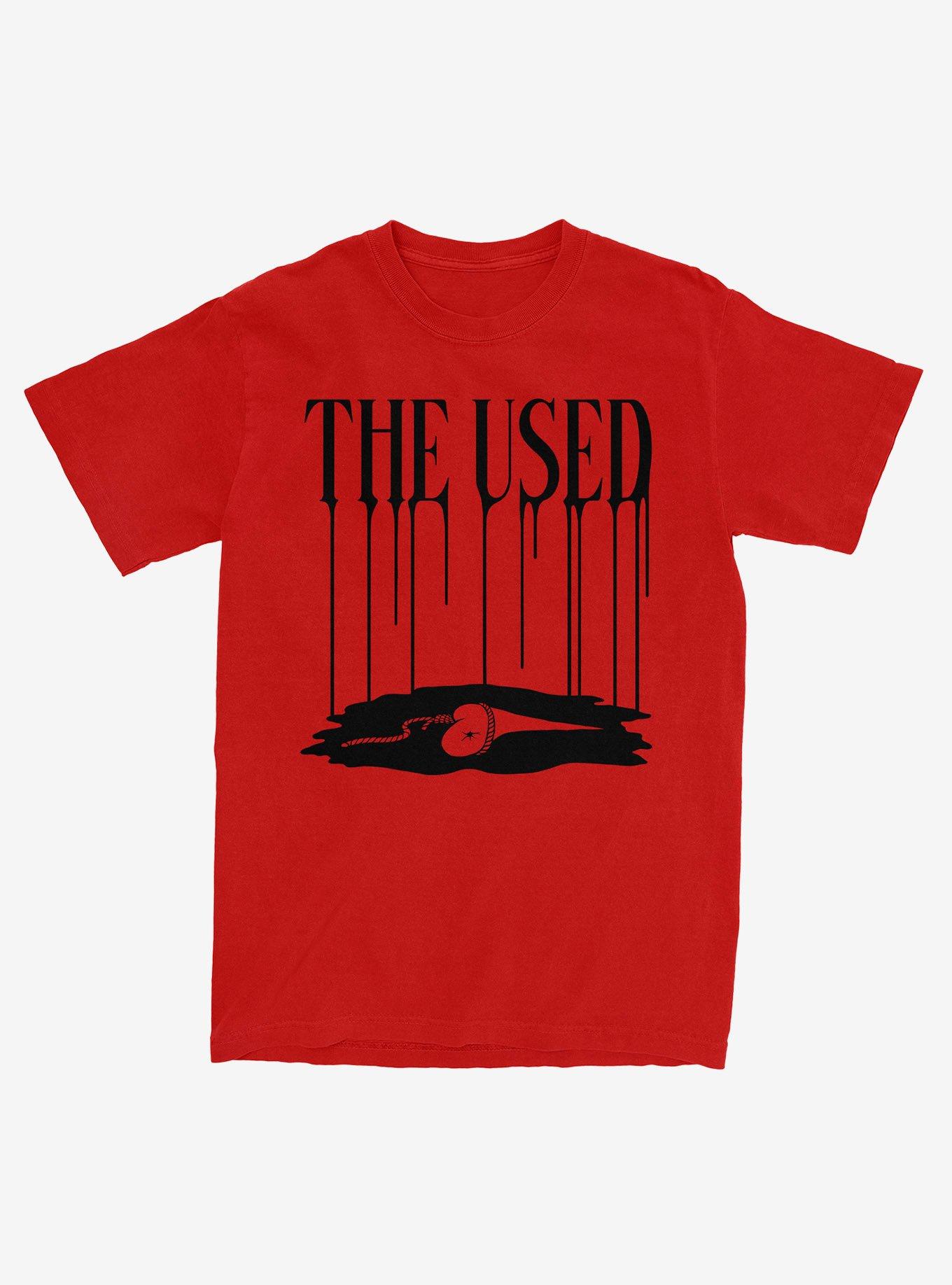 The Used Dripping Logo Girls T-Shirt, RED, hi-res