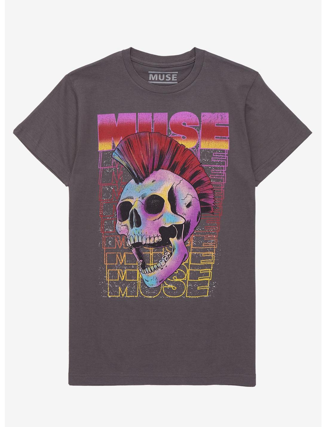 Muse Mohawk Skull Girls T-Shirt, BLACK, hi-res