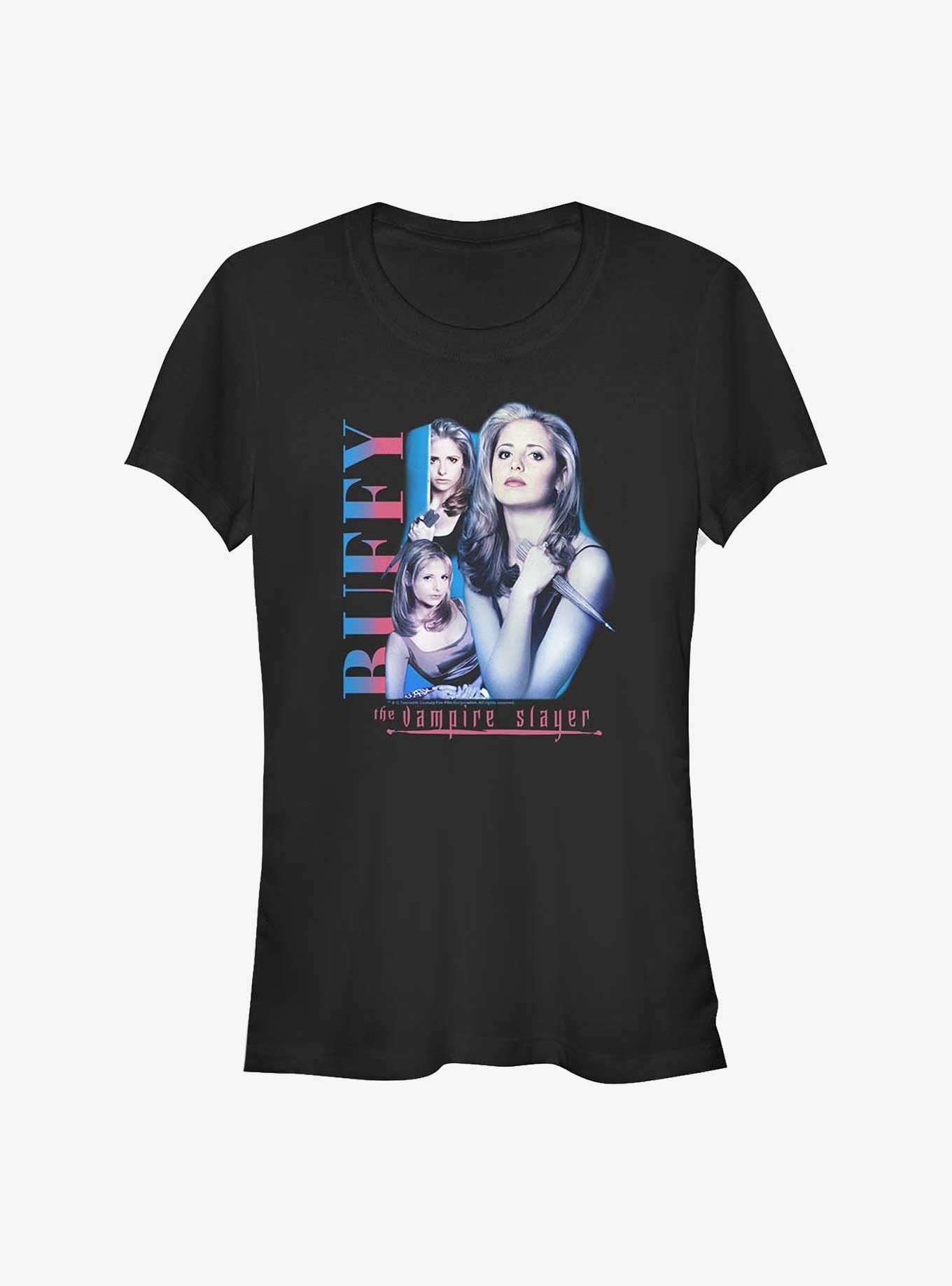 Buffy The Vampire Slayer Buffy Collage Girls T-Shirt, BLACK, hi-res