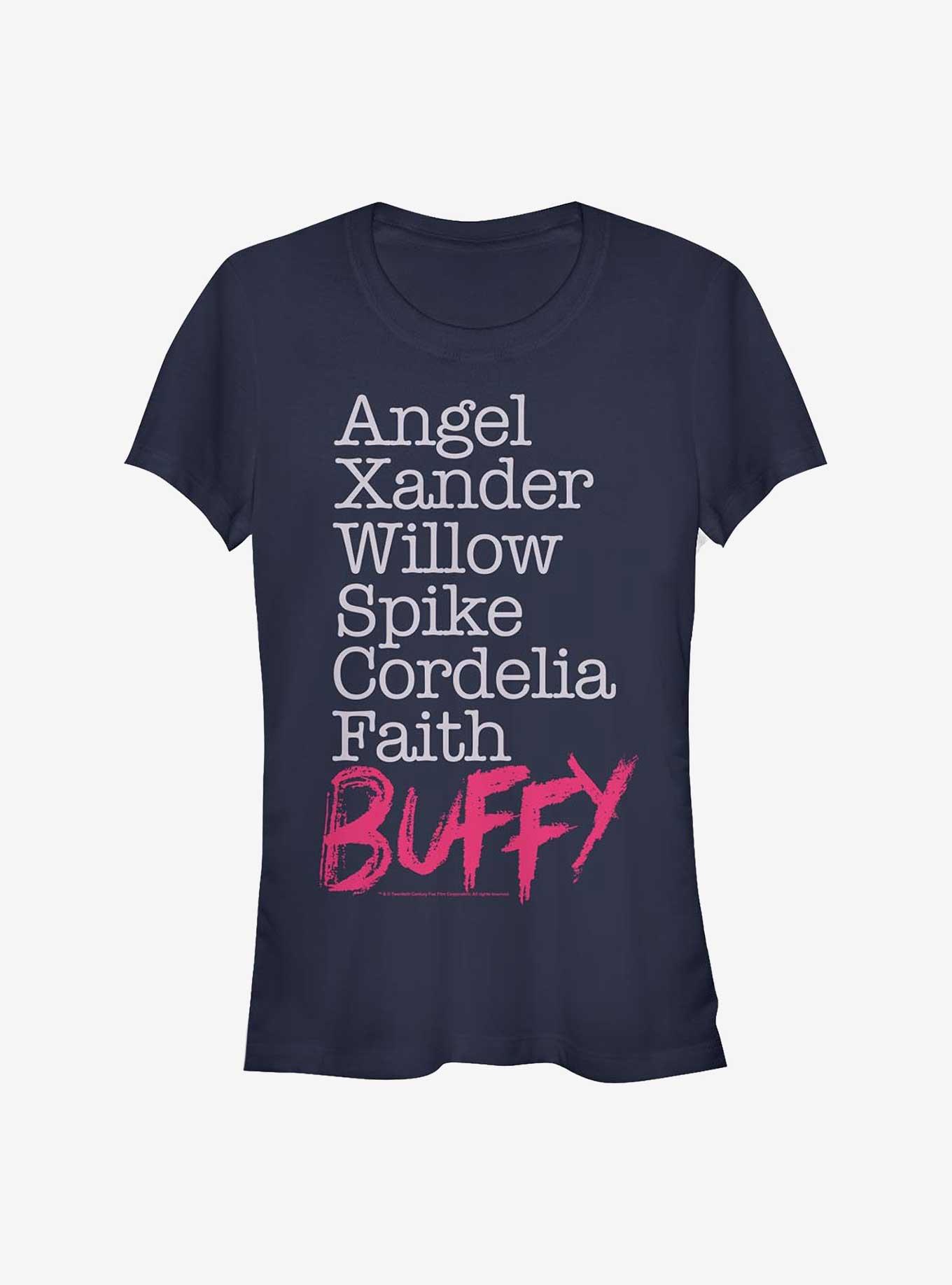 Buffy The Vampire Slayer Namestack Girls T-Shirt, NAVY, hi-res