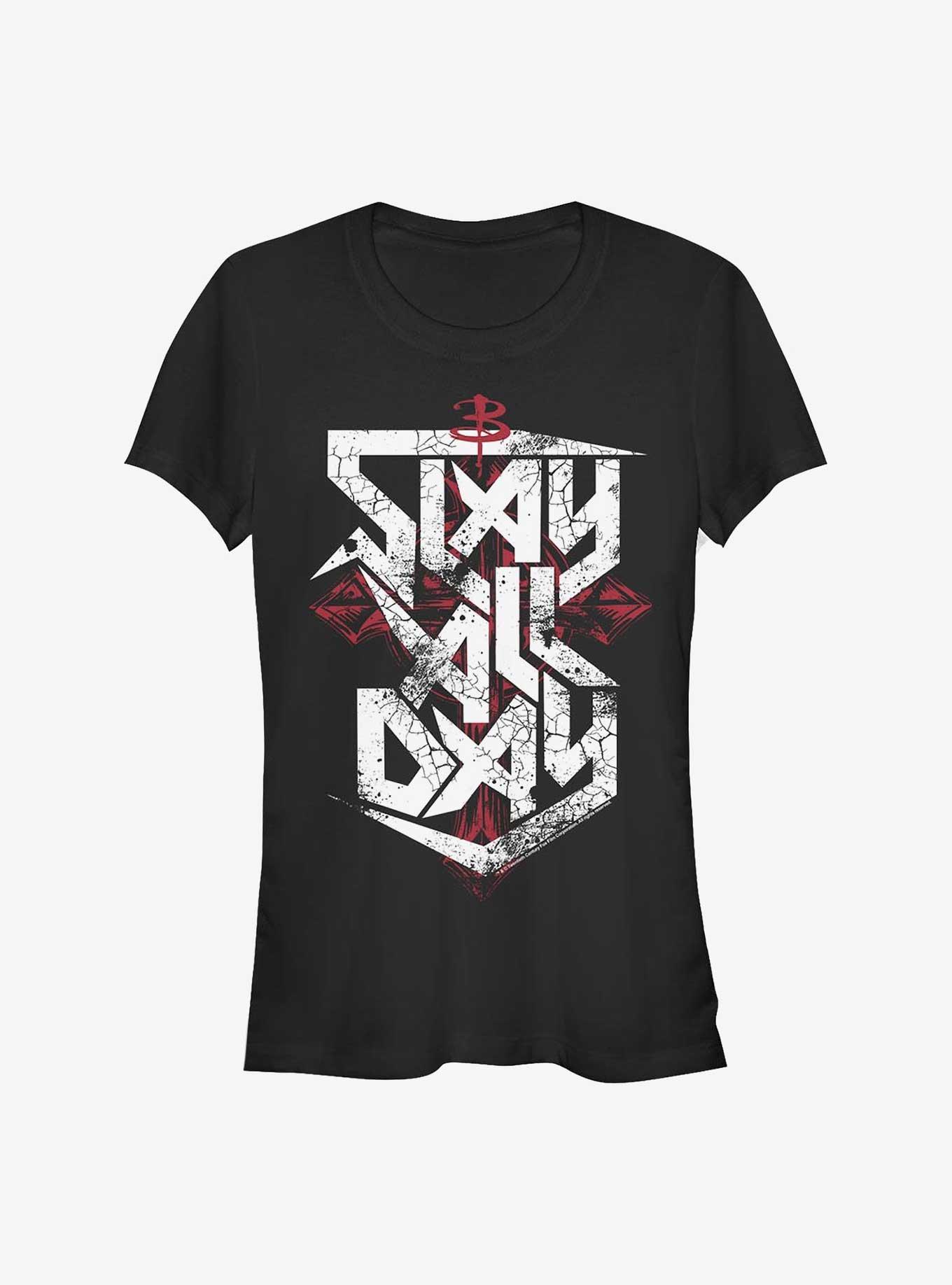 Buffy The Vampire Slayer Slay All Day Girls T-Shirt, BLACK, hi-res