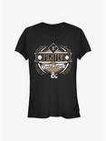 Dungeons And Dragons Fighter Label Girls T-Shirt, BLACK, hi-res
