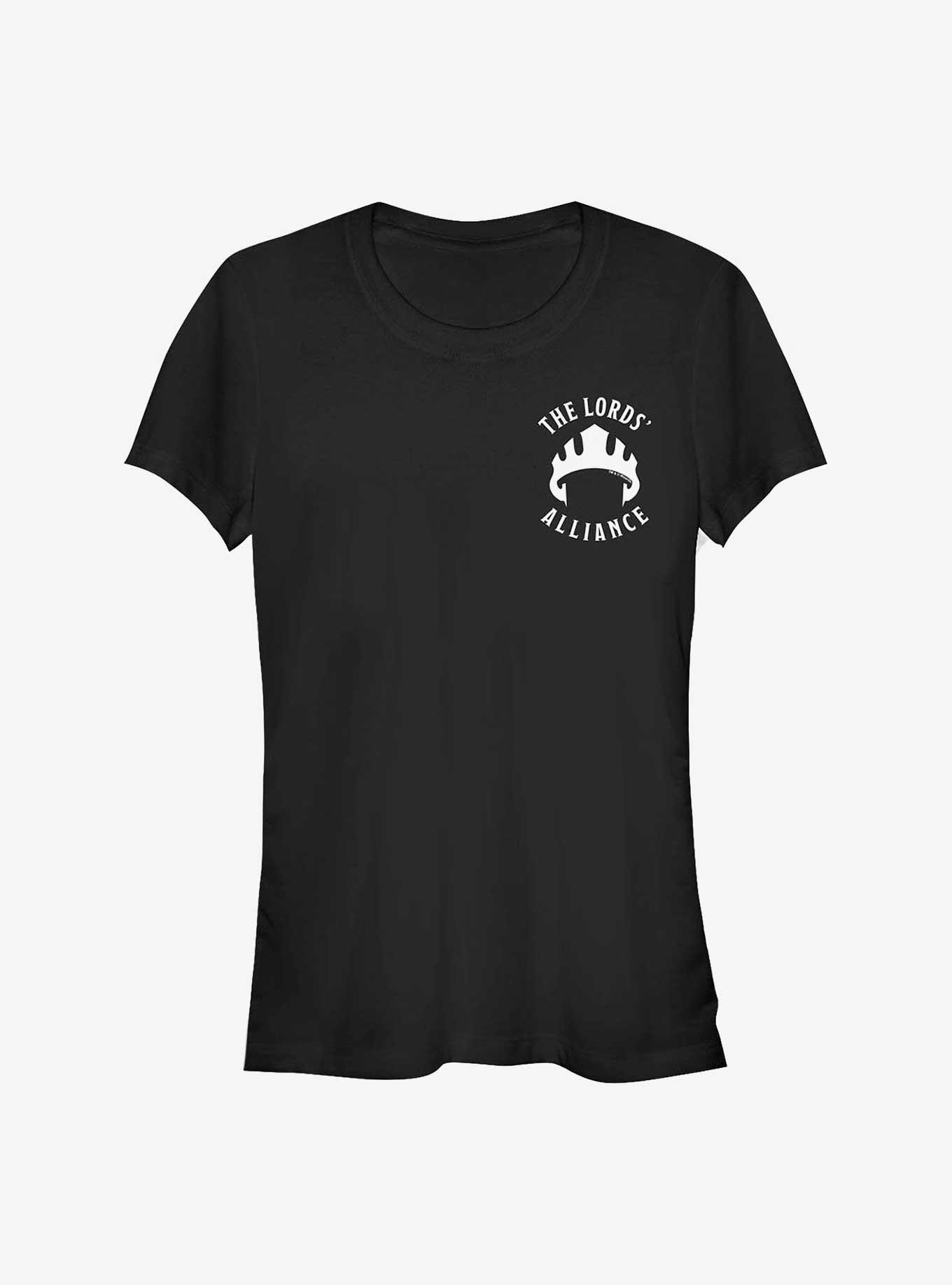 Dungeons And Dragons Lord's Alliance Solid Logo Girls T-Shirt, BLACK, hi-res