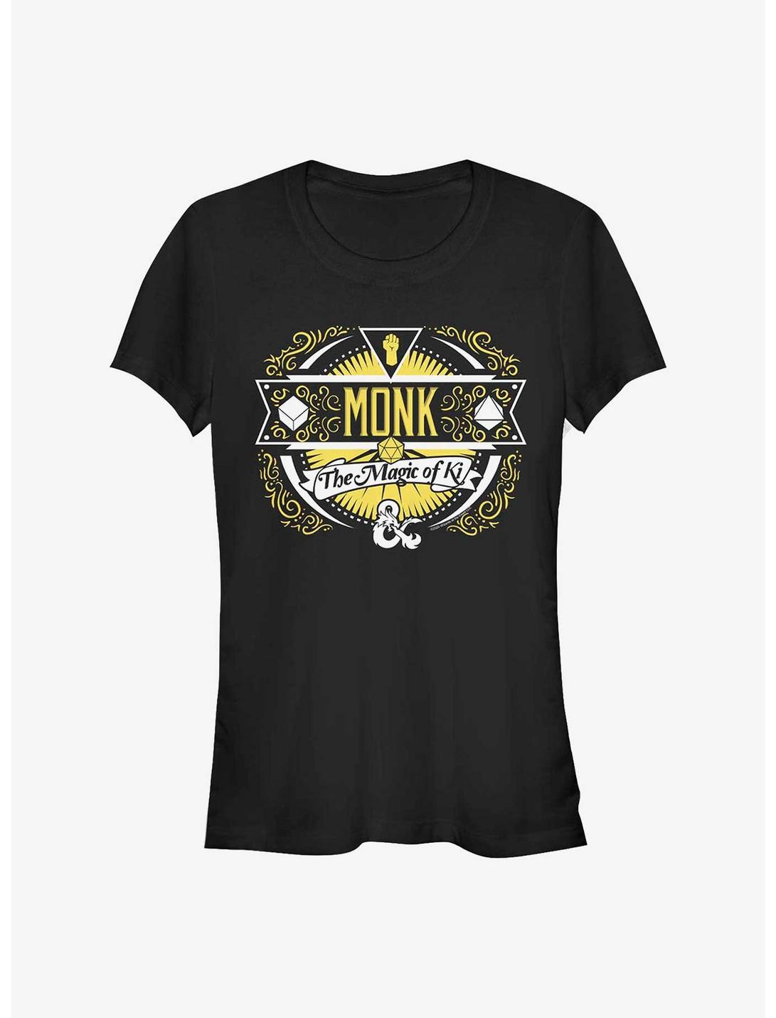 Dungeons And Dragons Monk Label Girls T-Shirt, BLACK, hi-res
