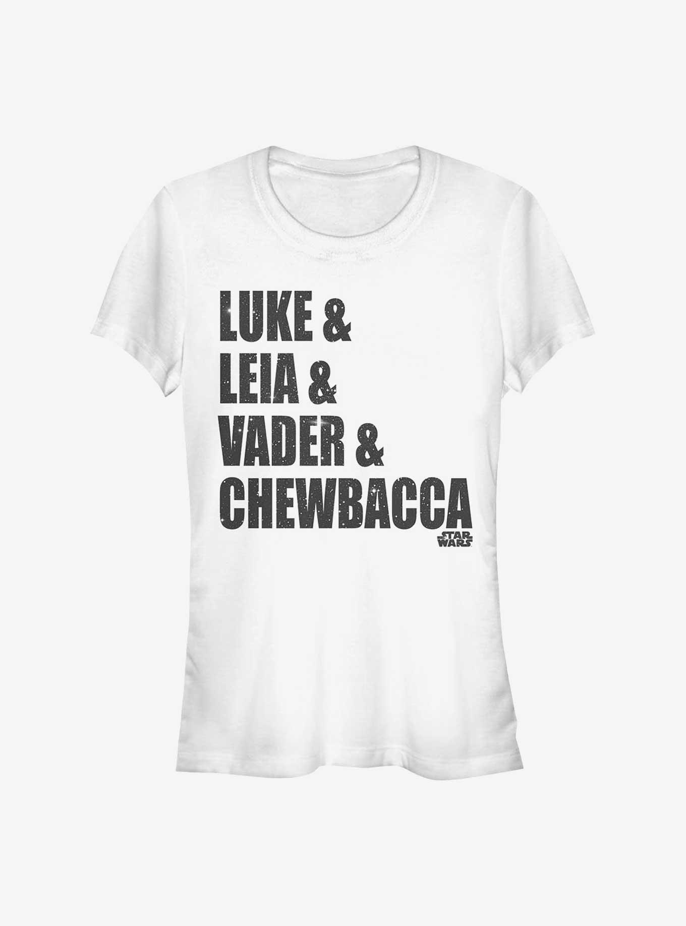 Star Wars Luke, Leia, Vader And Chewbacca Girls T-Shirt, , hi-res