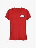 Star Wars Distressed Slant Logo Girls T-Shirt, RED, hi-res