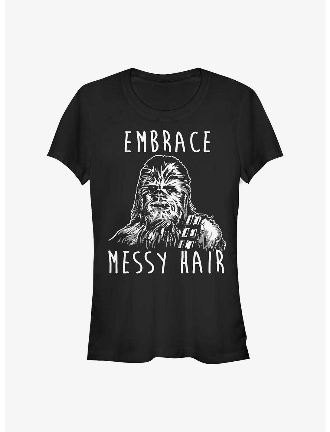 Star Wars Embrace Messy Hair Chewbacca Girls T-Shirt, BLACK, hi-res