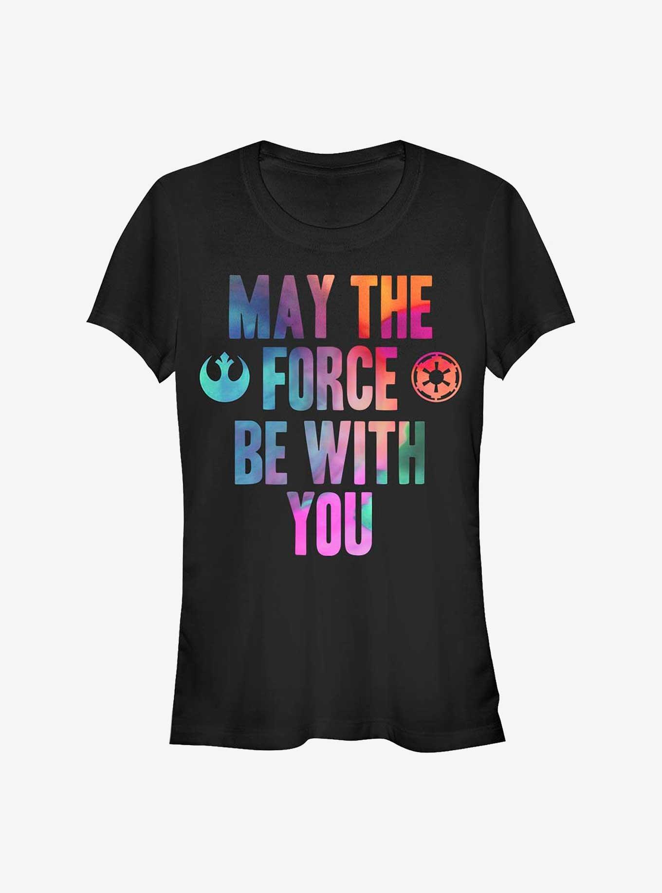 Star Wars May The Force Be With You Colors Girls T-Shirt, BLACK, hi-res