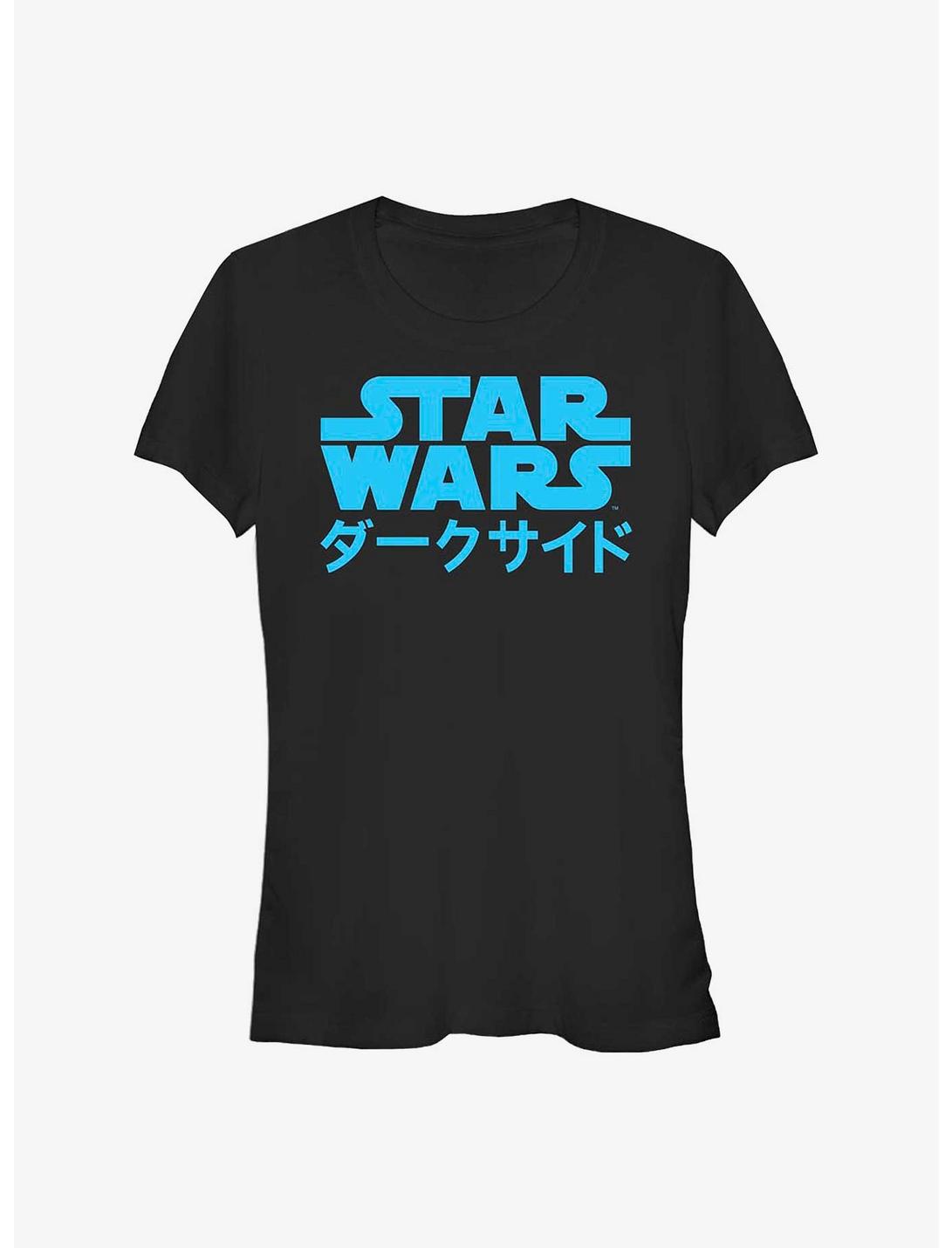 Star Wars Japanese Text Logo Girls T-Shirt, BLACK, hi-res