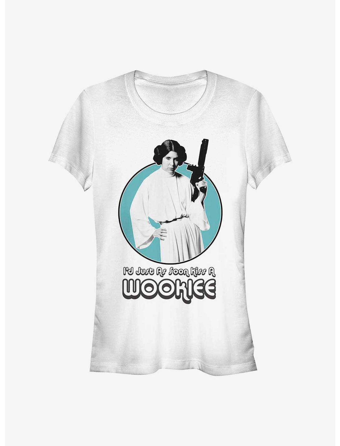 Star Wars Kiss A Wookiee Leia Girls T-Shirt, WHITE, hi-res