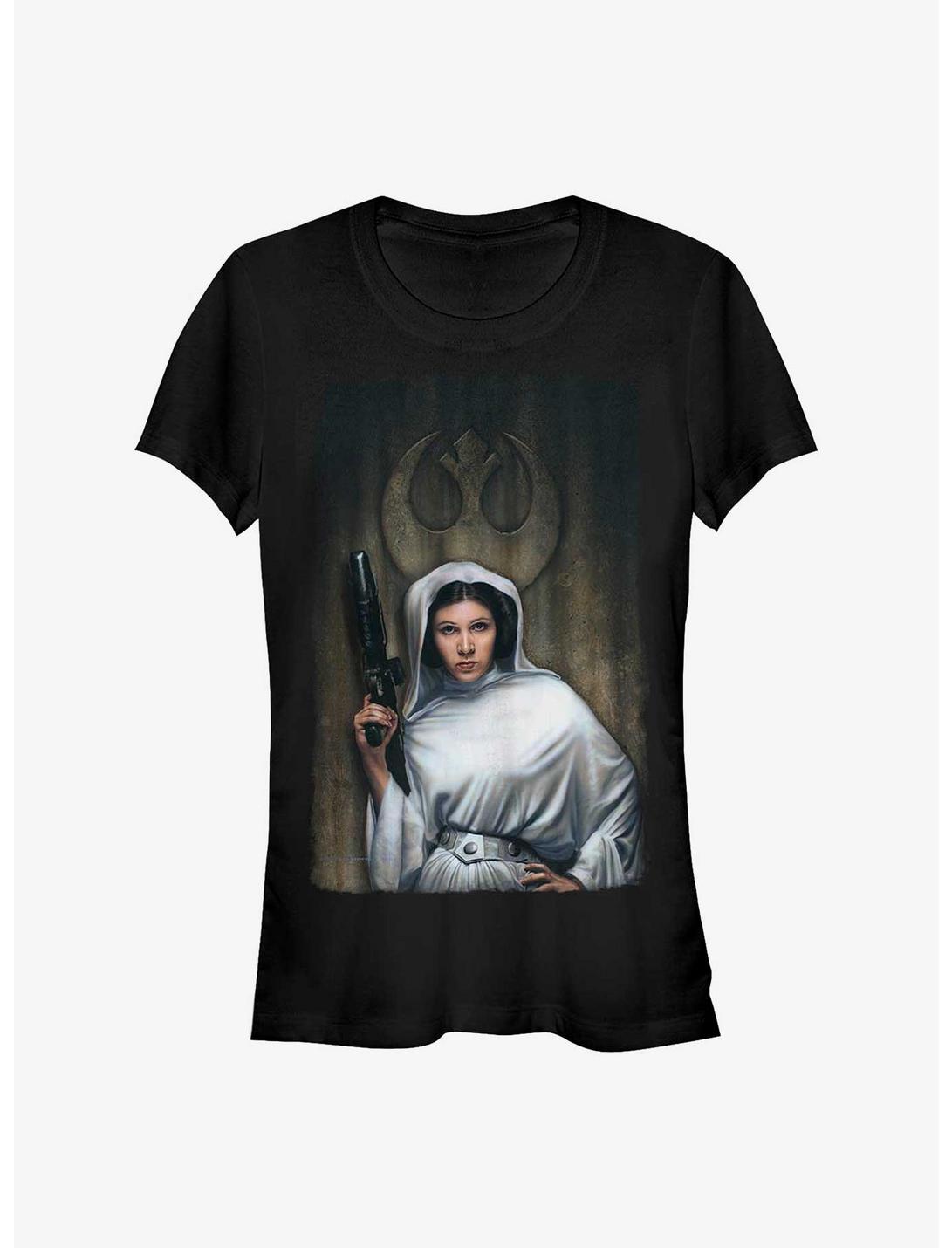 Star Wars Leia Painting Girls T-Shirt, BLACK, hi-res