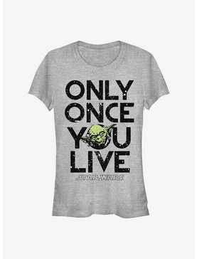 Star Wars Only Once You Live Yoda Girls T-Shirt, , hi-res