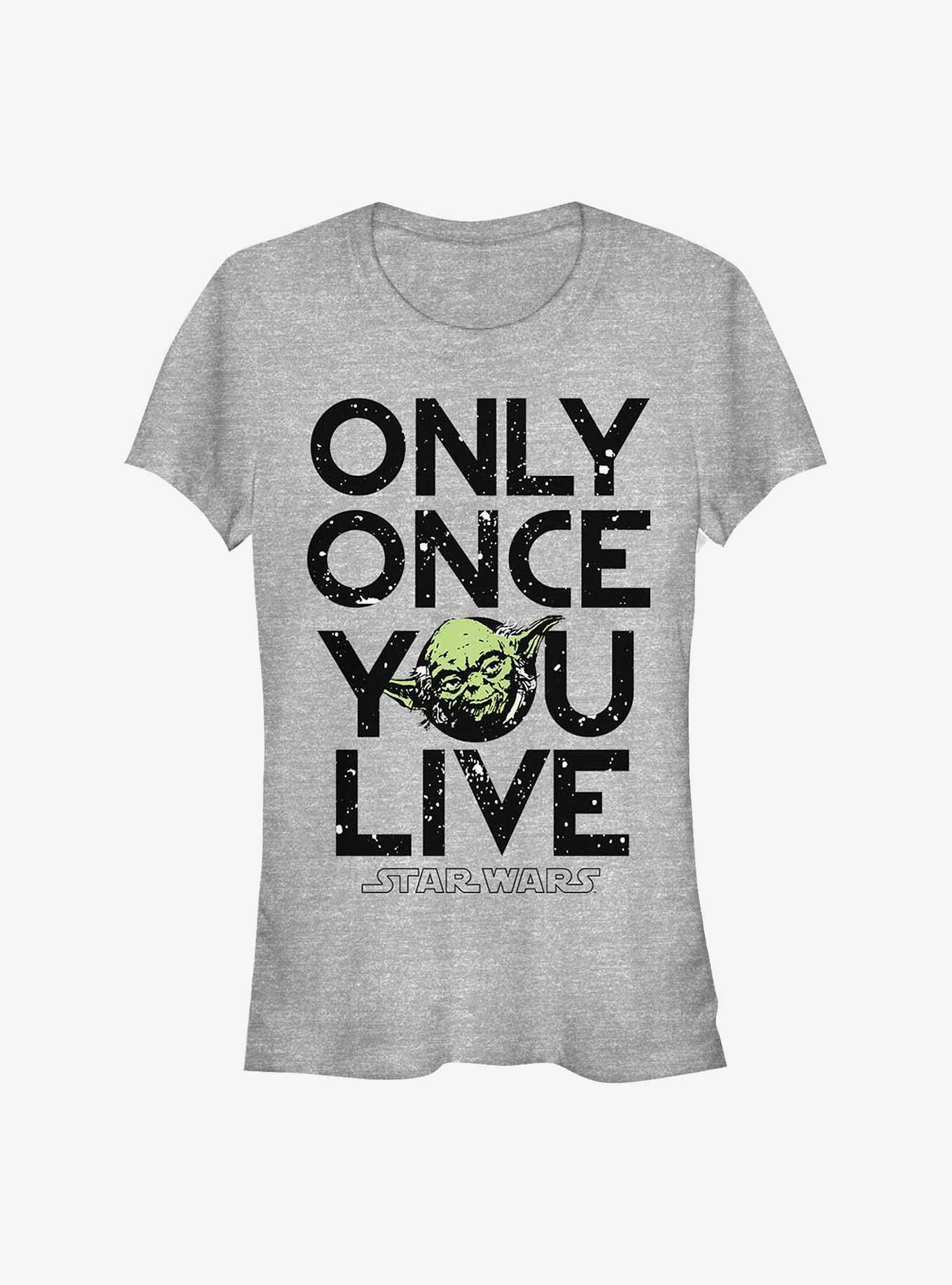 Star Wars Only Once You Live Yoda Girls T-Shirt, , hi-res