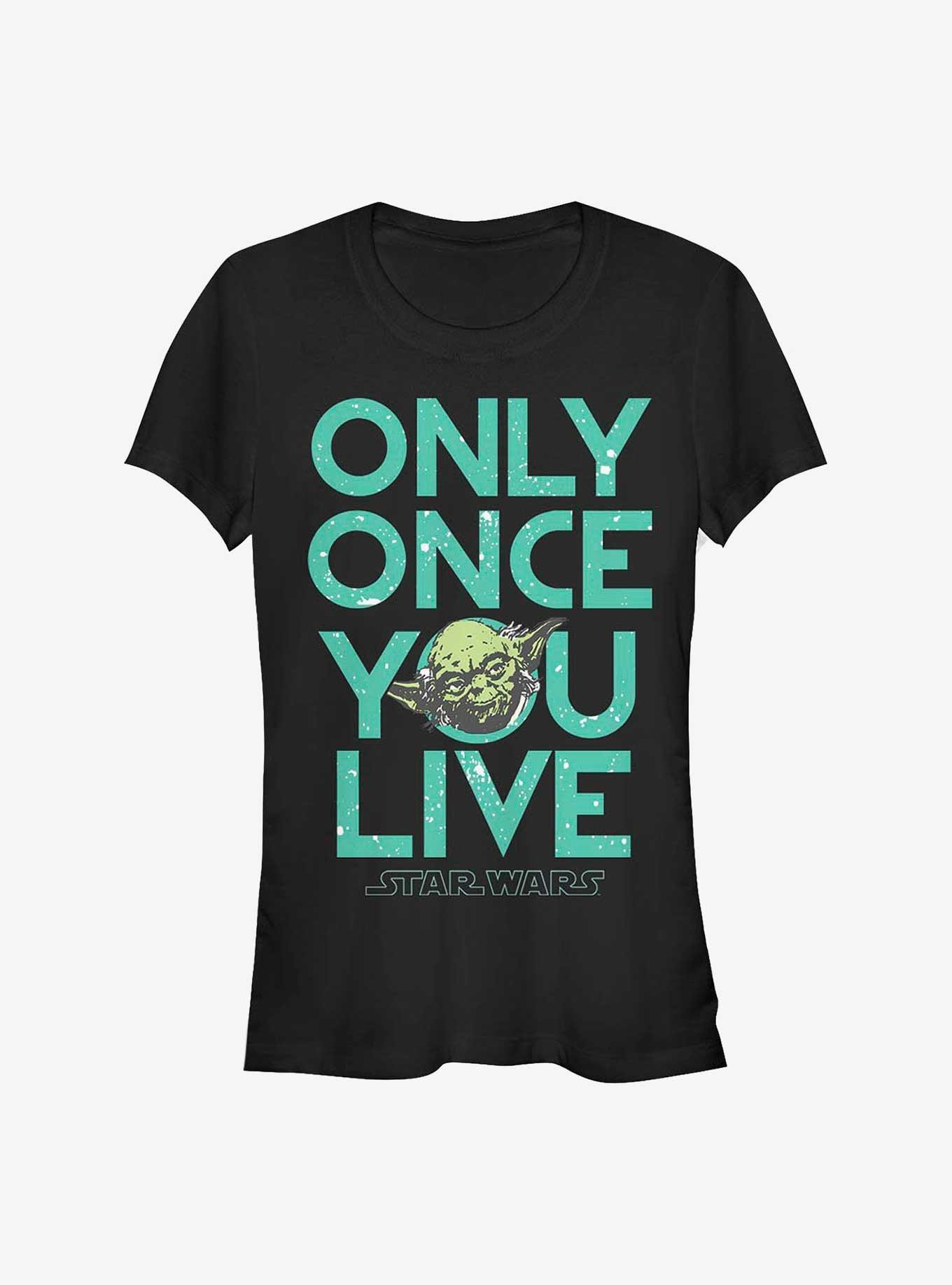 Star Wars Only Once You Live Yoda Girls T-Shirt, , hi-res