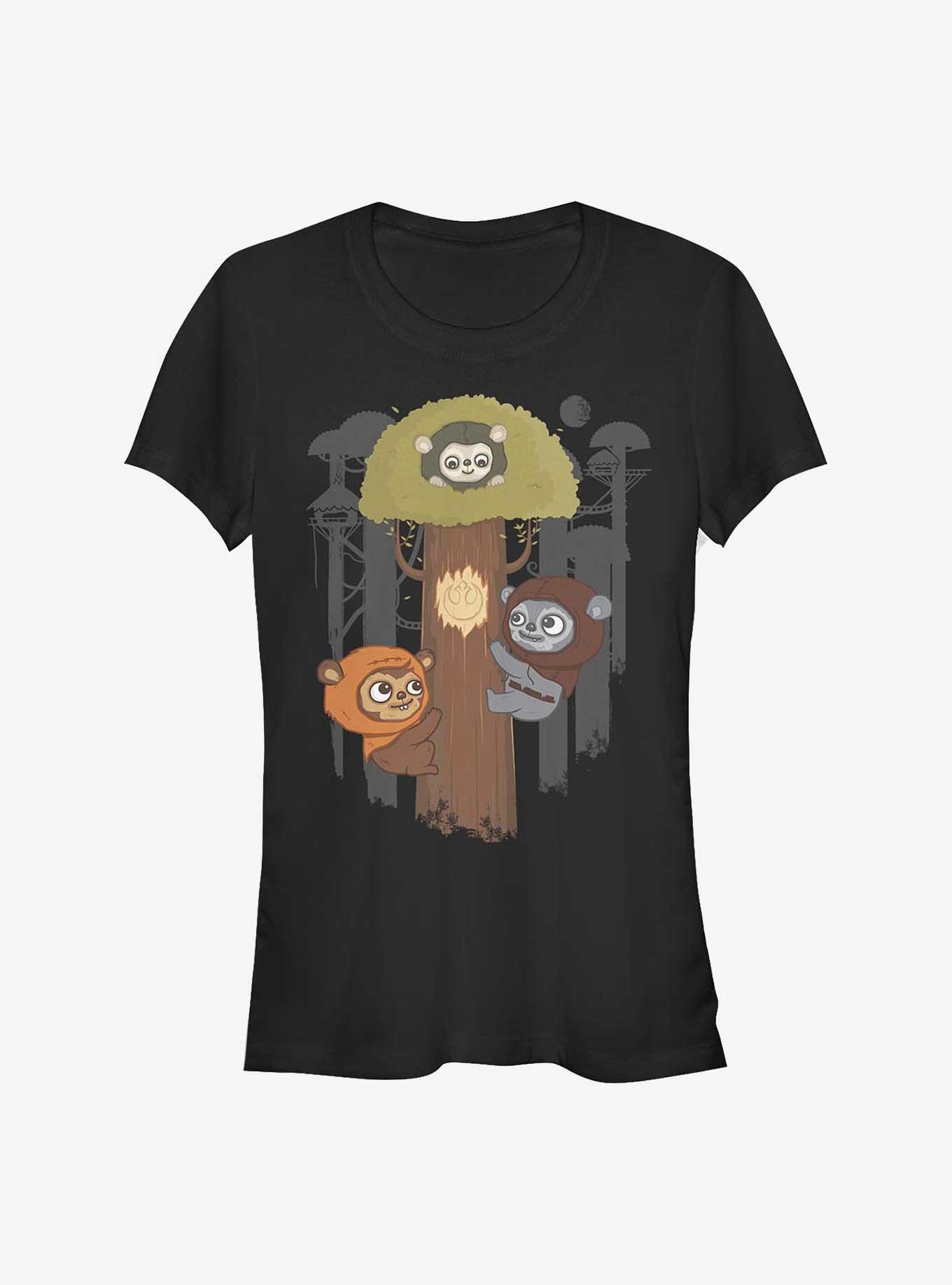 Star Wars Rebel Ewoks Girls T-Shirt, BLACK, hi-res