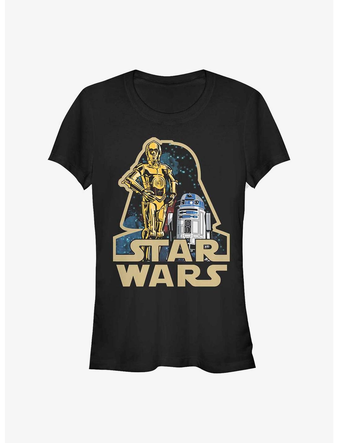 Star Wars Shiny Droids Girls T-Shirt, BLACK, hi-res