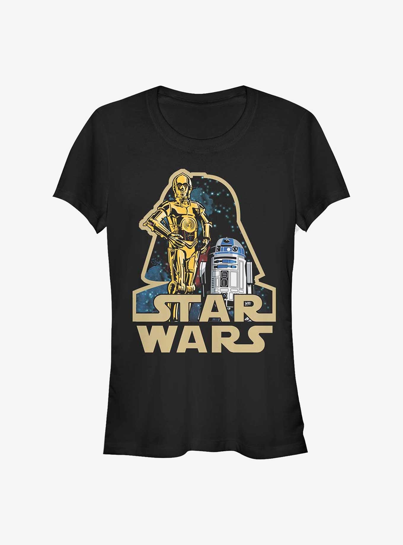 Star Wars Shiny Droids Girls T-Shirt, BLACK, hi-res