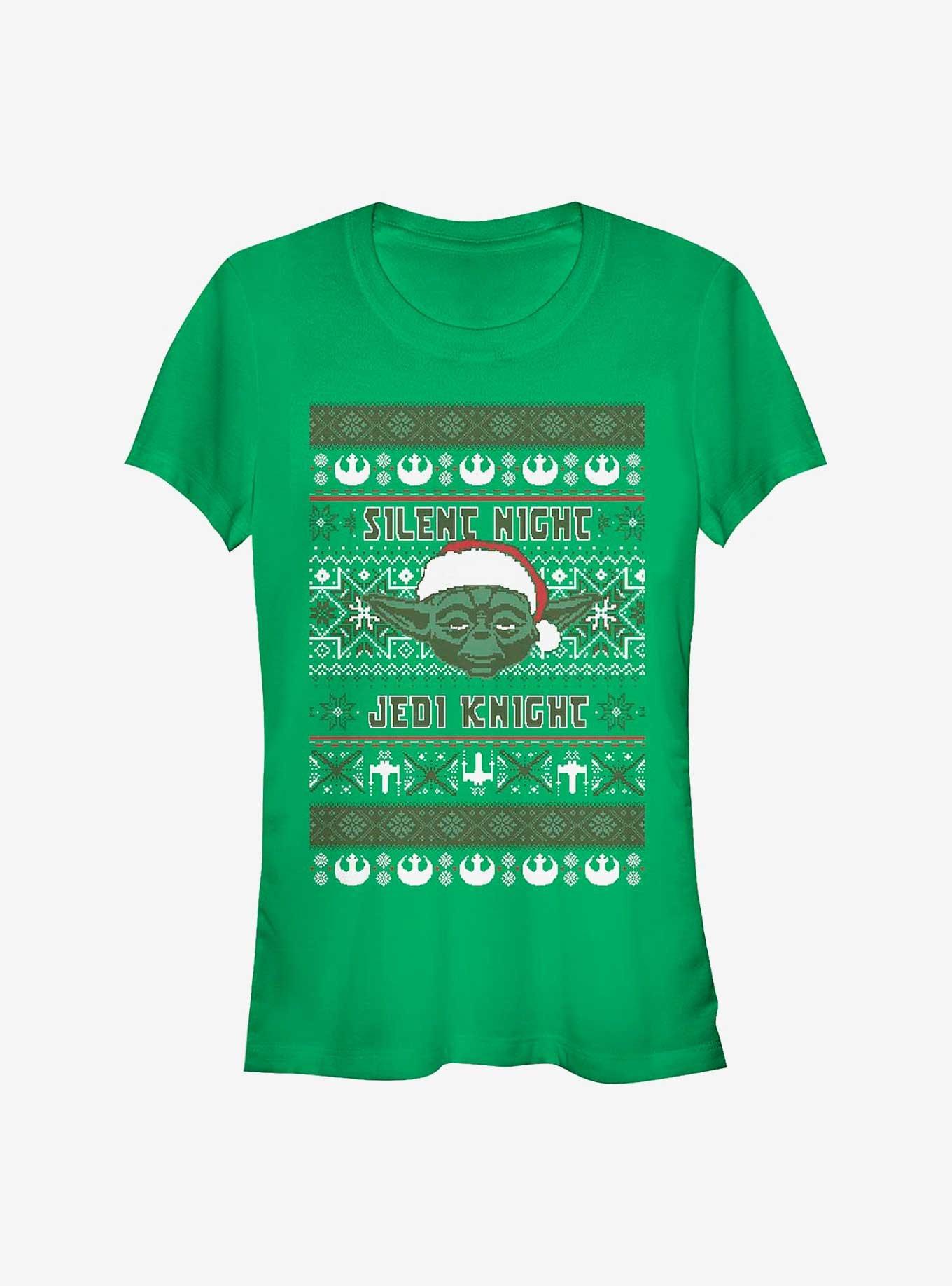 Star Wars Holiday Silent Night, Jedi Knight Yoda Girls T-Shirt, , hi-res