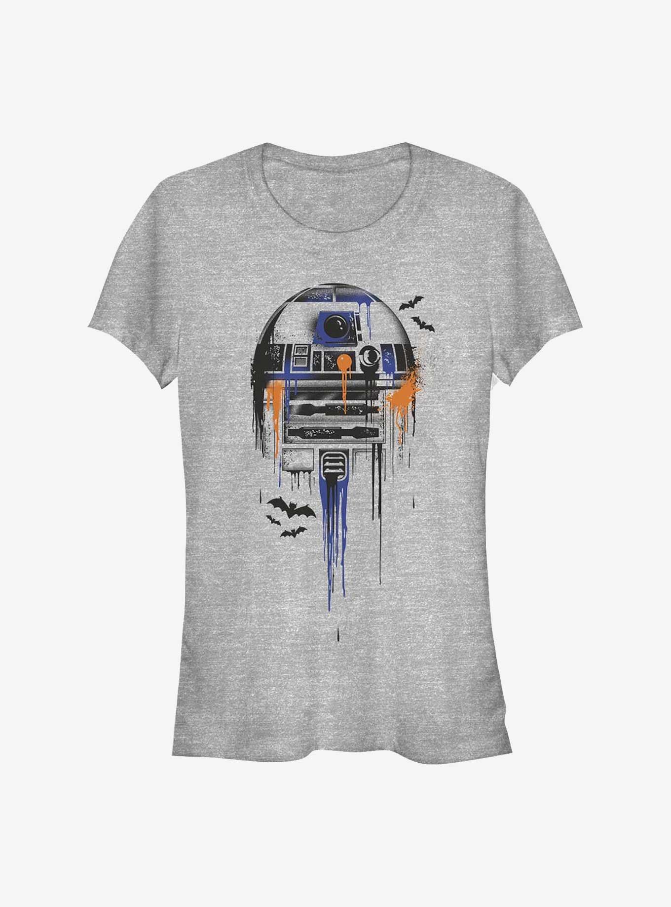 Star Wars Splatter R2-D2 Girls T-Shirt, ATH HTR, hi-res
