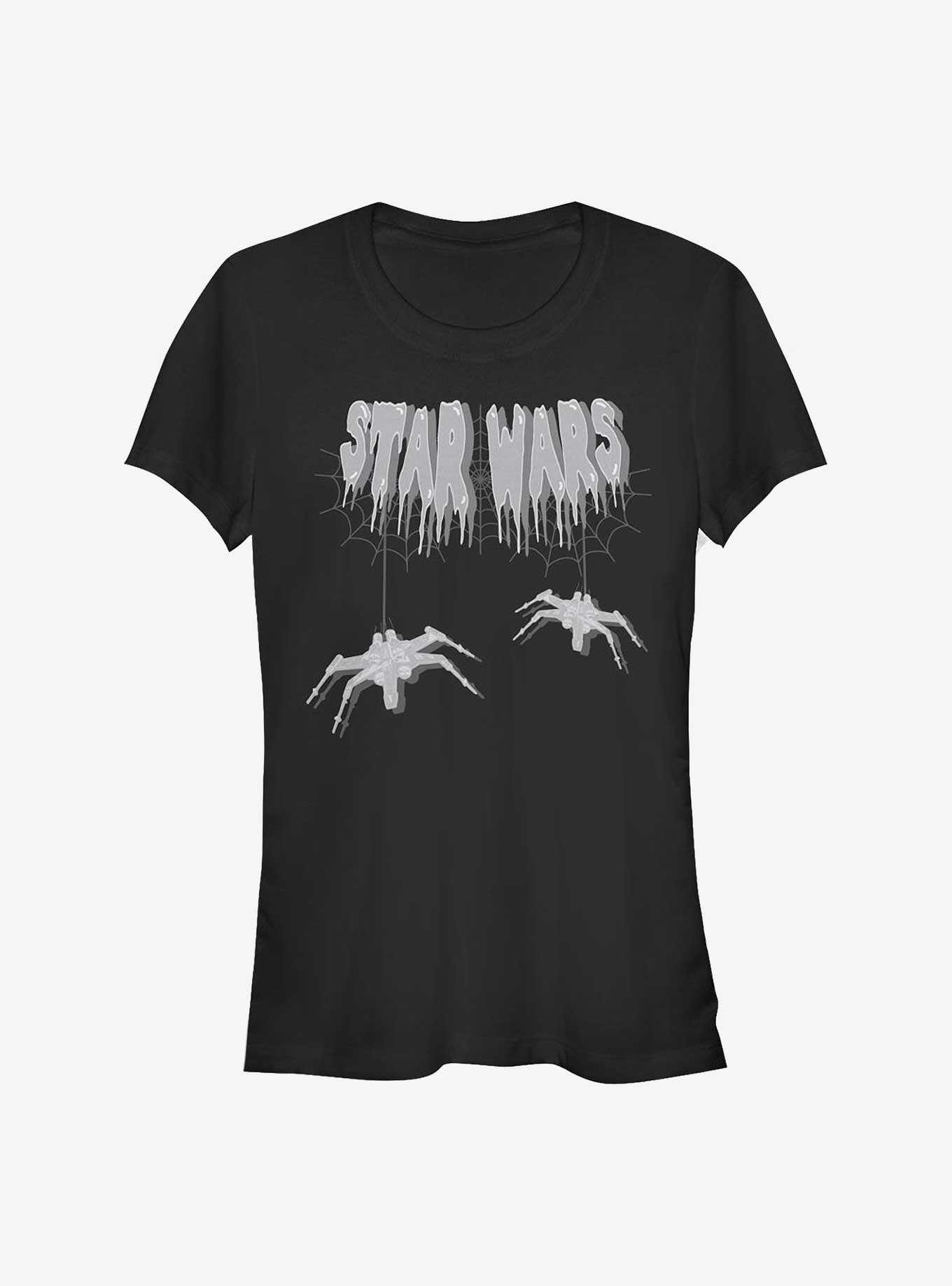 Star Wars Spooky Spiders X-Wing Logo Girls T-Shirt, , hi-res