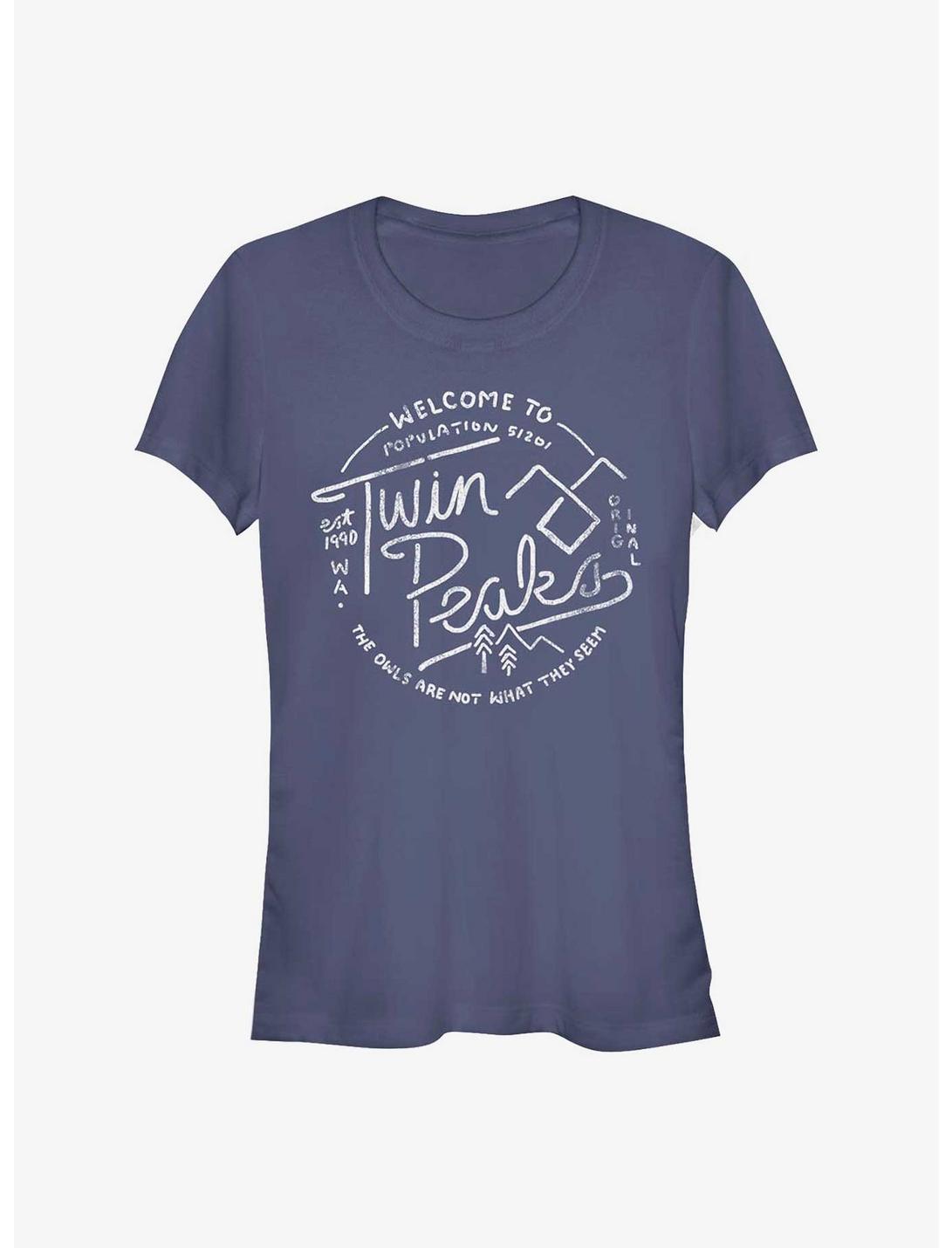Twin Peaks Population Girls T-Shirt, NAVY, hi-res