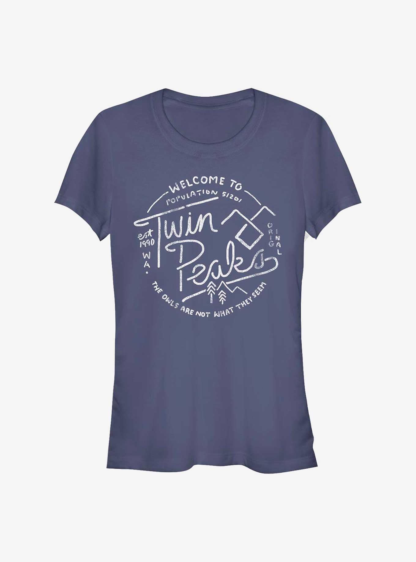 Twin Peaks Population Girls T-Shirt, NAVY, hi-res