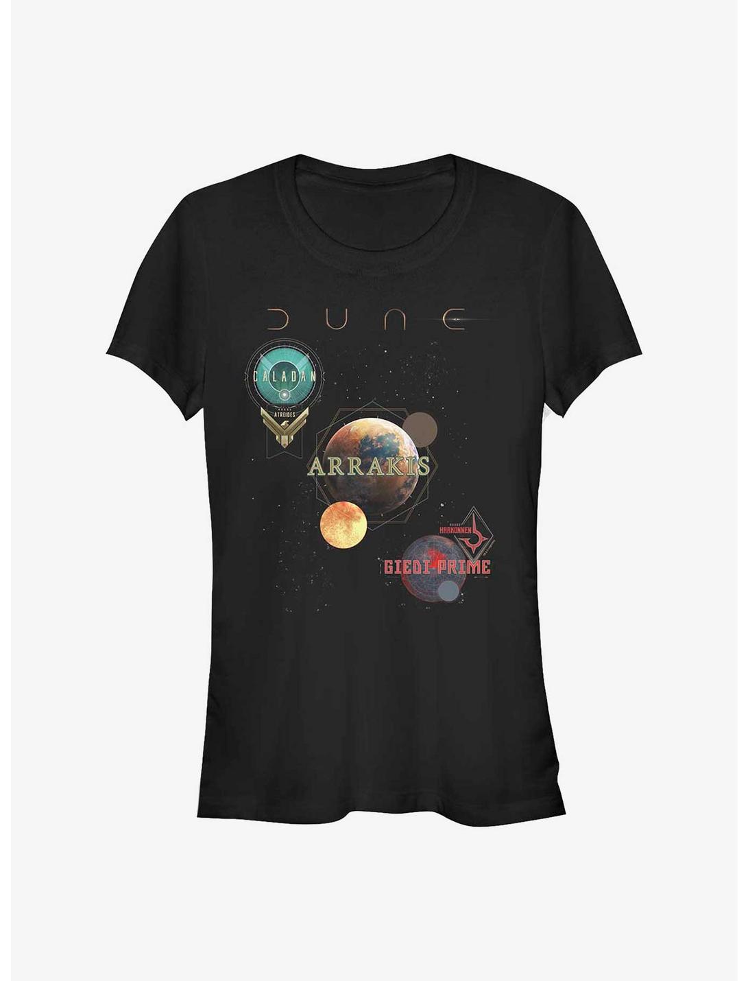 Dune Prime Planets Girls T-Shirt, BLACK, hi-res