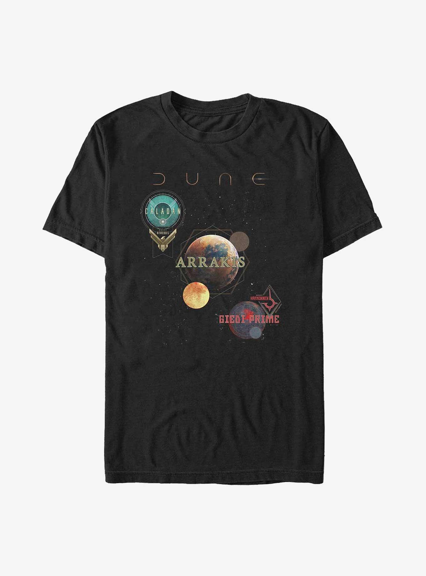 Dune Prime Planets T-Shirt, BLACK, hi-res