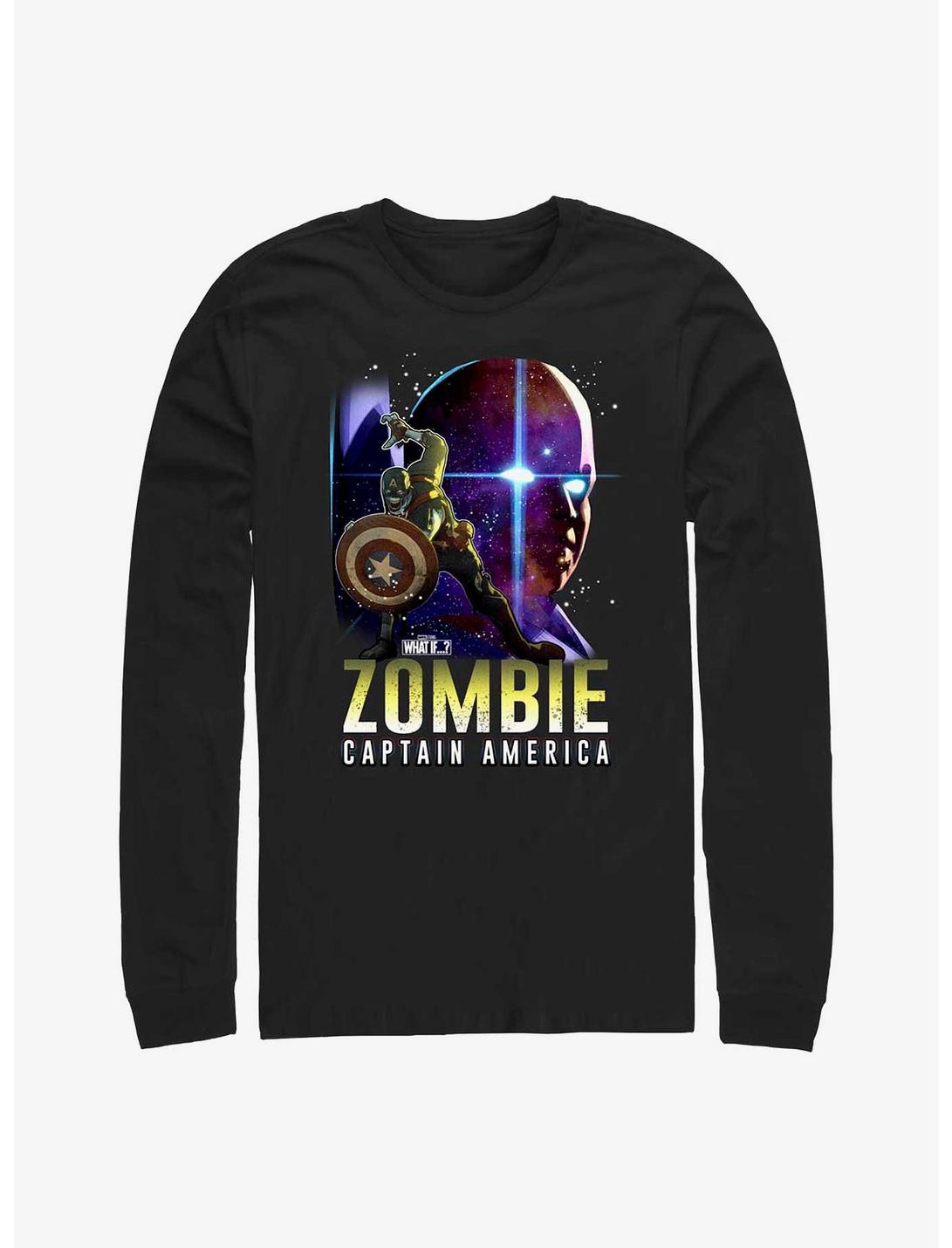 Marvel What If...? Watcher Zombie Cap Long-Sleeve T-Shirt, BLACK, hi-res