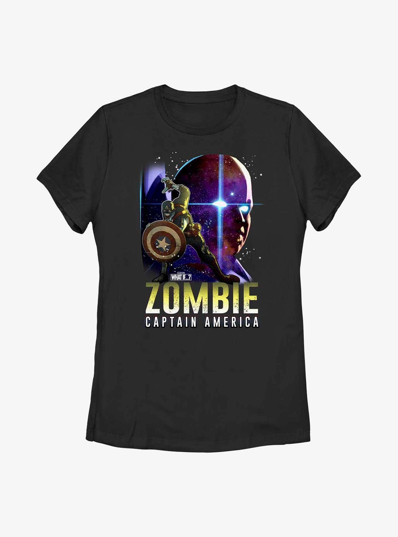 Marvel What If...? Watcher Zombie Cap Womens T-Shirt, BLACK, hi-res