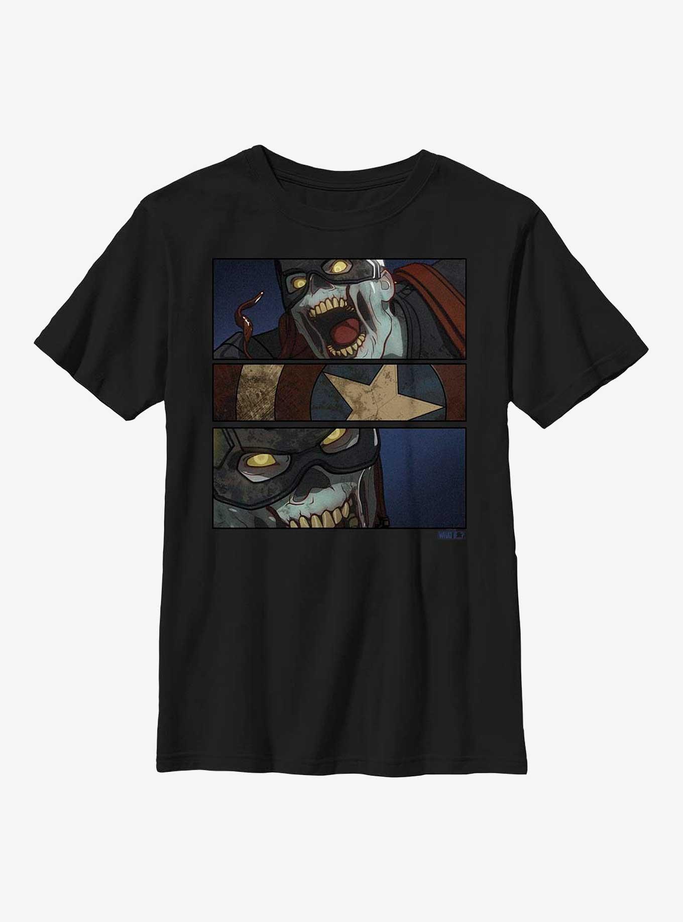 Marvel What If...? Zombie Cap Panels Youth T-Shirt, , hi-res