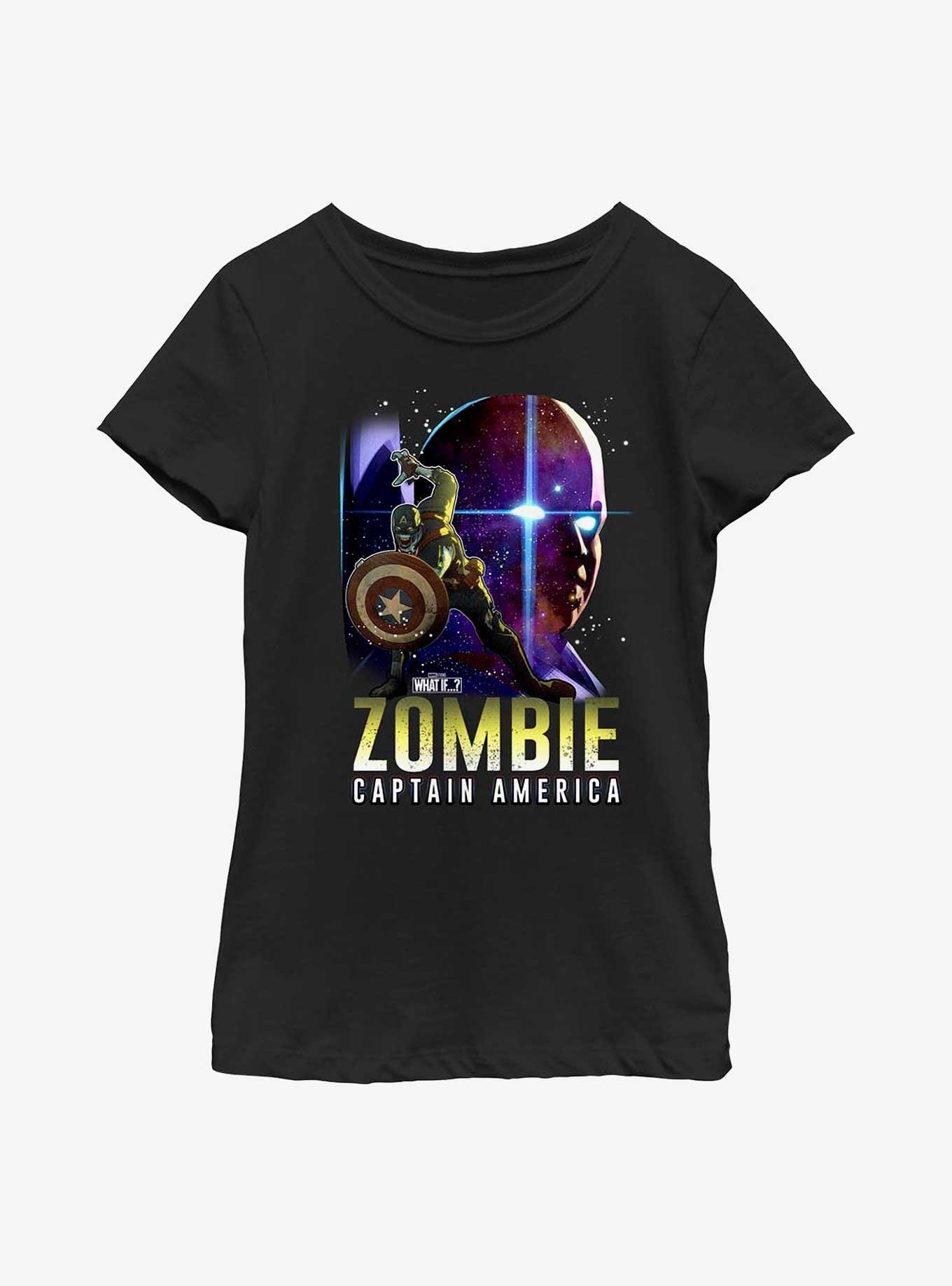 Marvel What If...? Watcher Zombie Cap Youth Girls T-Shirt, , hi-res