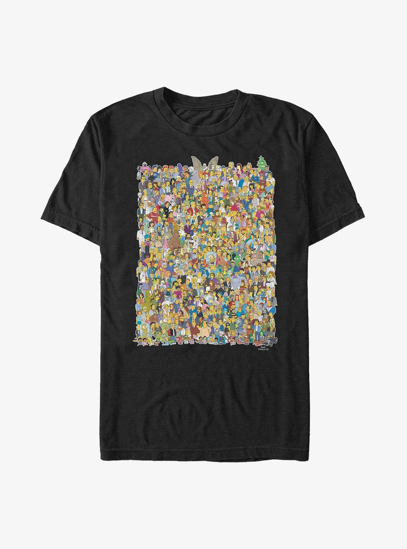 The Simpsons All Of Springfield T-Shirt, BLACK, hi-res