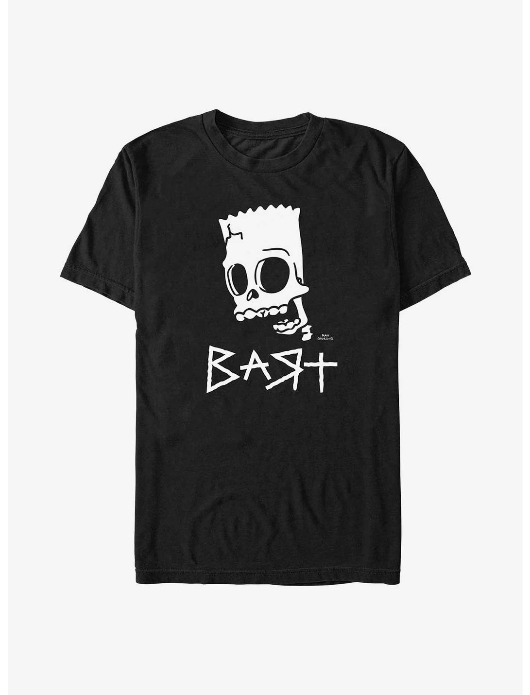 The Simpsons Bart Skull Punk T-Shirt, BLACK, hi-res