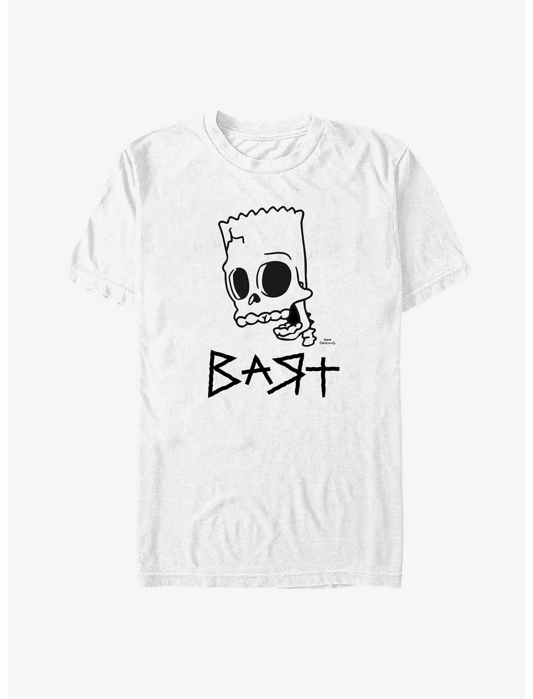 The Simpsons Bart Skull Punk T-Shirt, WHITE, hi-res