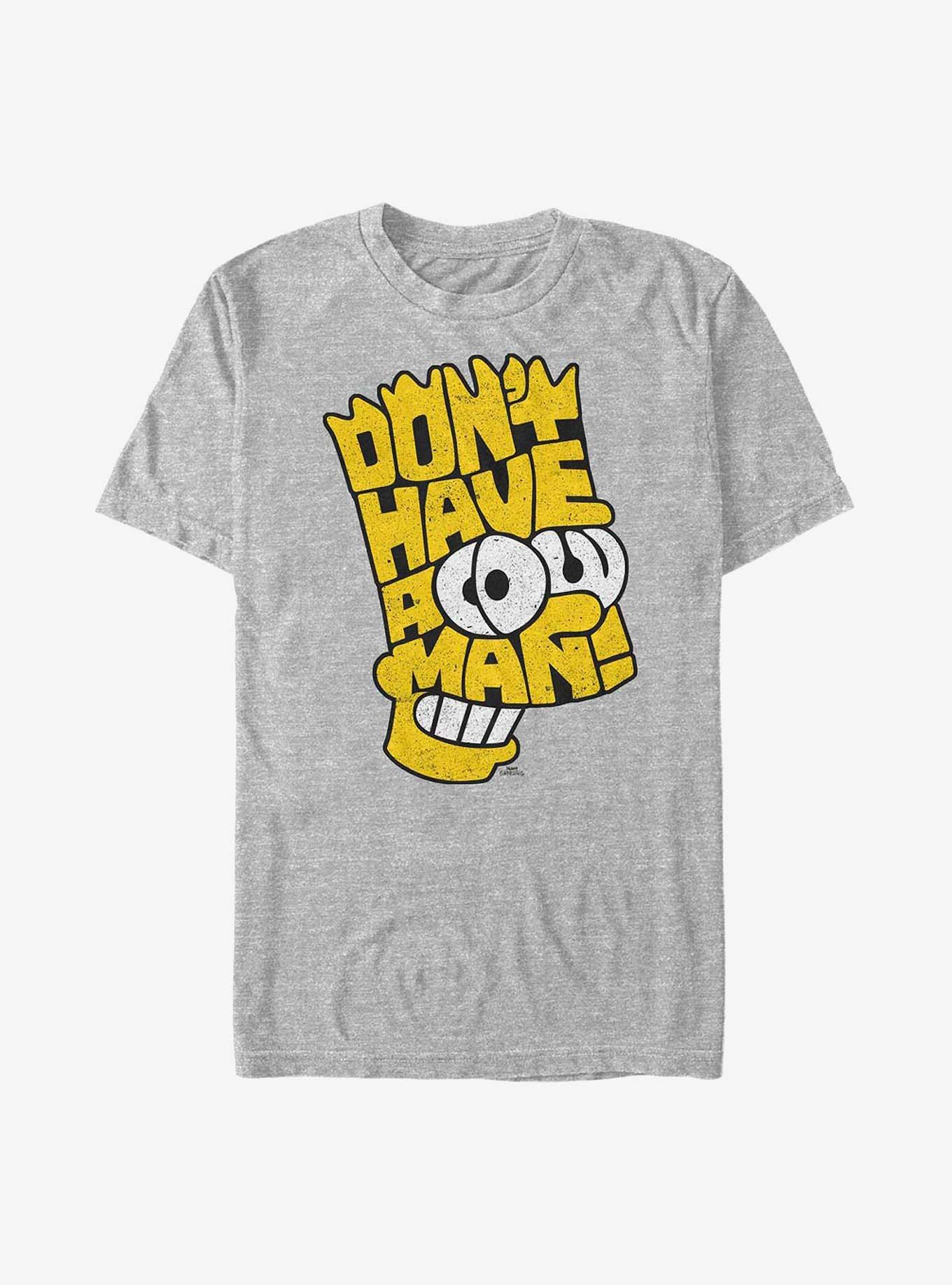 The Simpsons Bart Typography T-Shirt, ATH HTR, hi-res