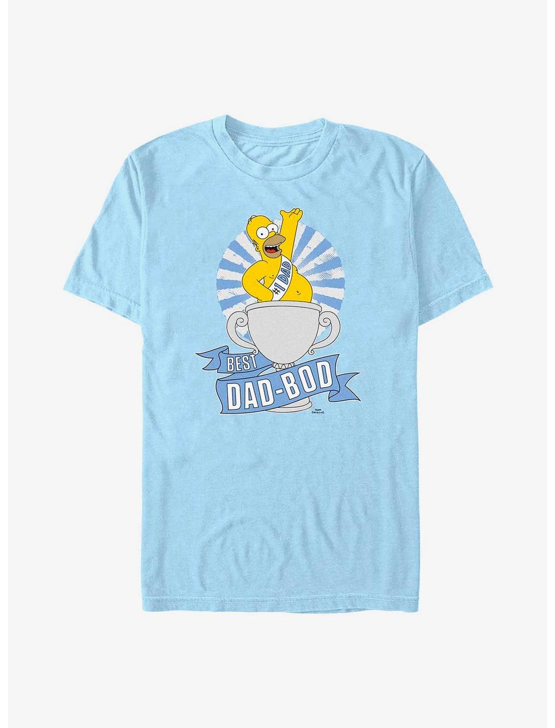 The Simpsons Homer Best Dad-Bod T-Shirt, LT BLUE, hi-res