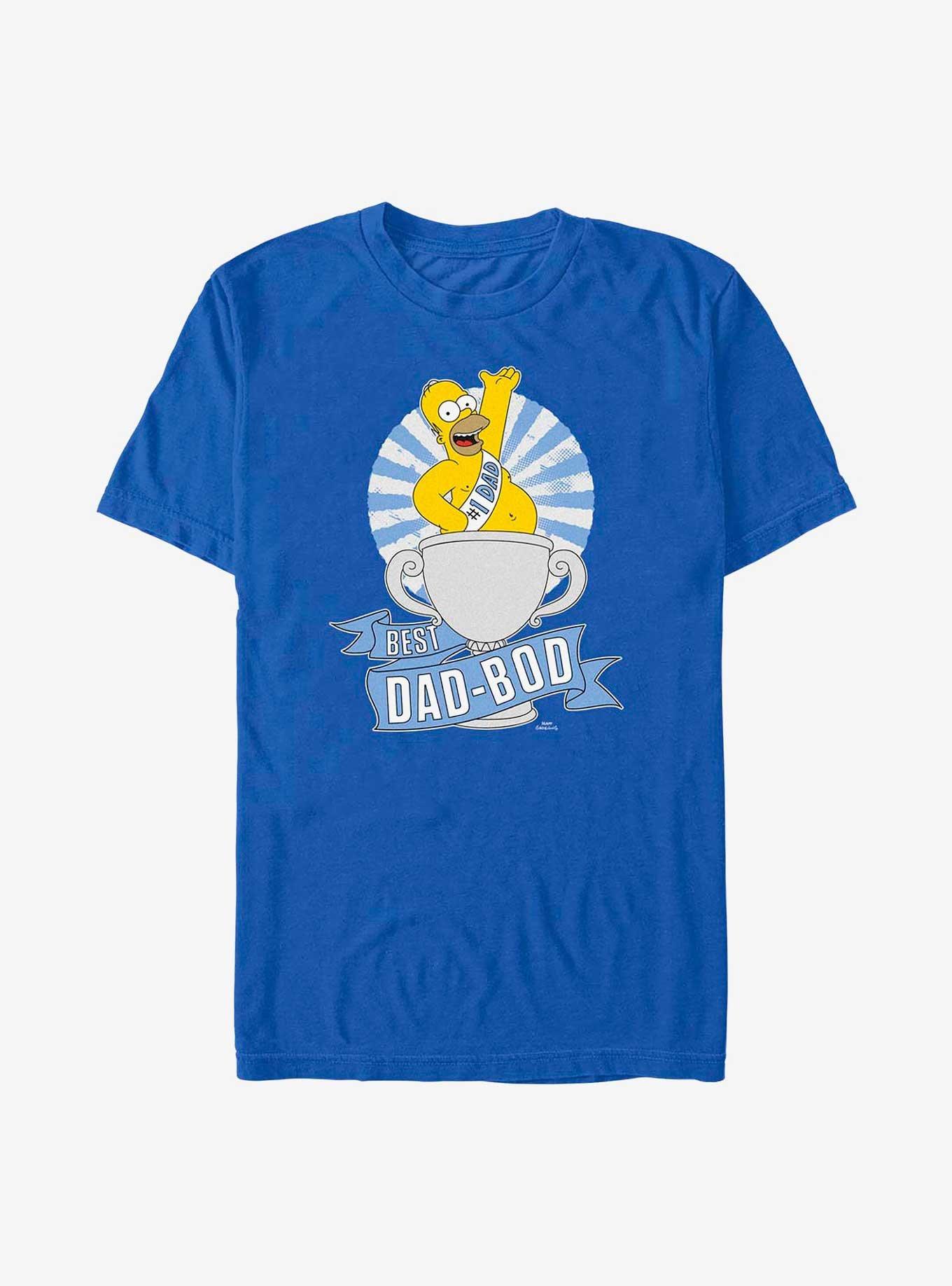 The Simpsons Homer Best Dad-Bod T-Shirt, ROYAL, hi-res