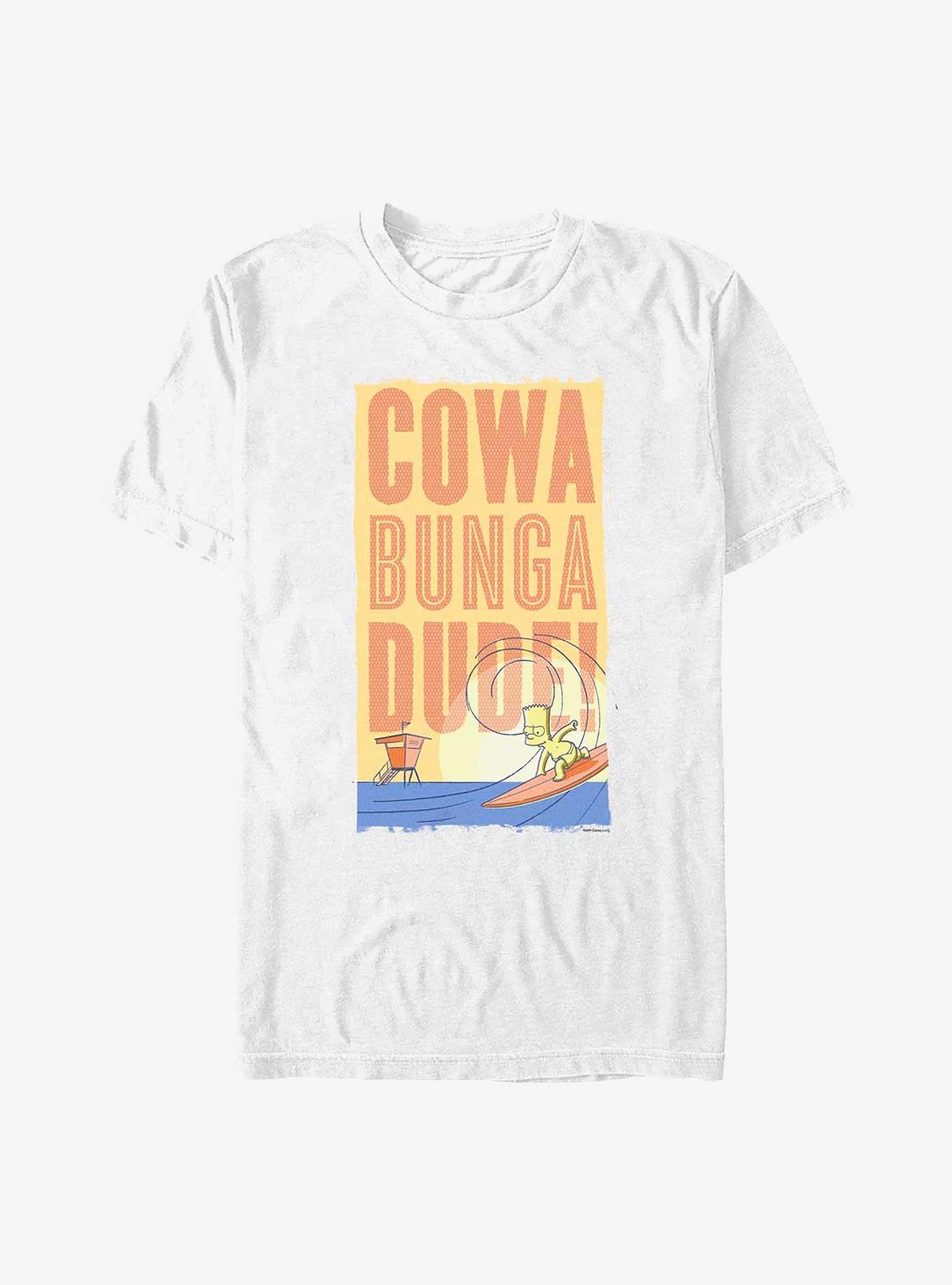 The Simpsons Cowabunga Dude! T-Shirt, WHITE, hi-res