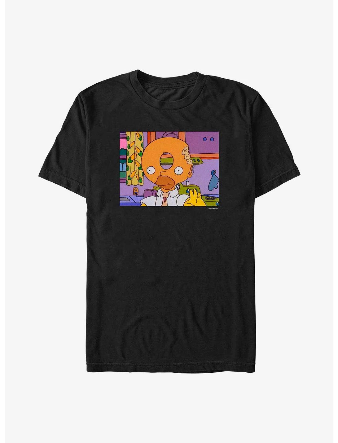 The Simpsons Homer Donut Head T-Shirt, BLACK, hi-res