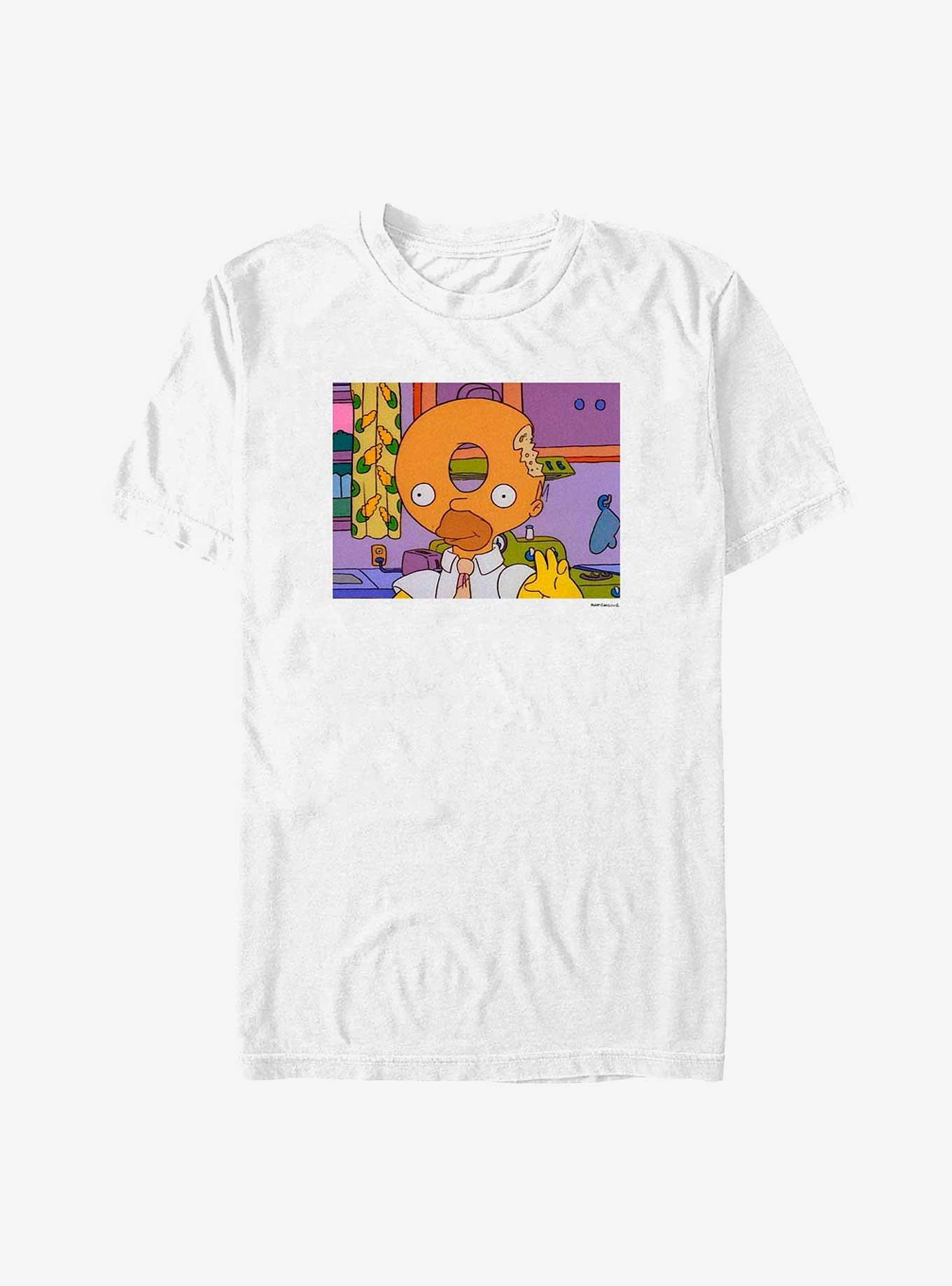 The Simpsons Homer Donut Head T-Shirt, WHITE, hi-res