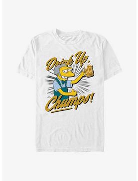 The Simpsons Moe Drink Up, Chumps! T-Shirt, WHITE, hi-res