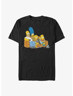 The Simpsons Family Couch T-Shirt, BLACK, hi-res